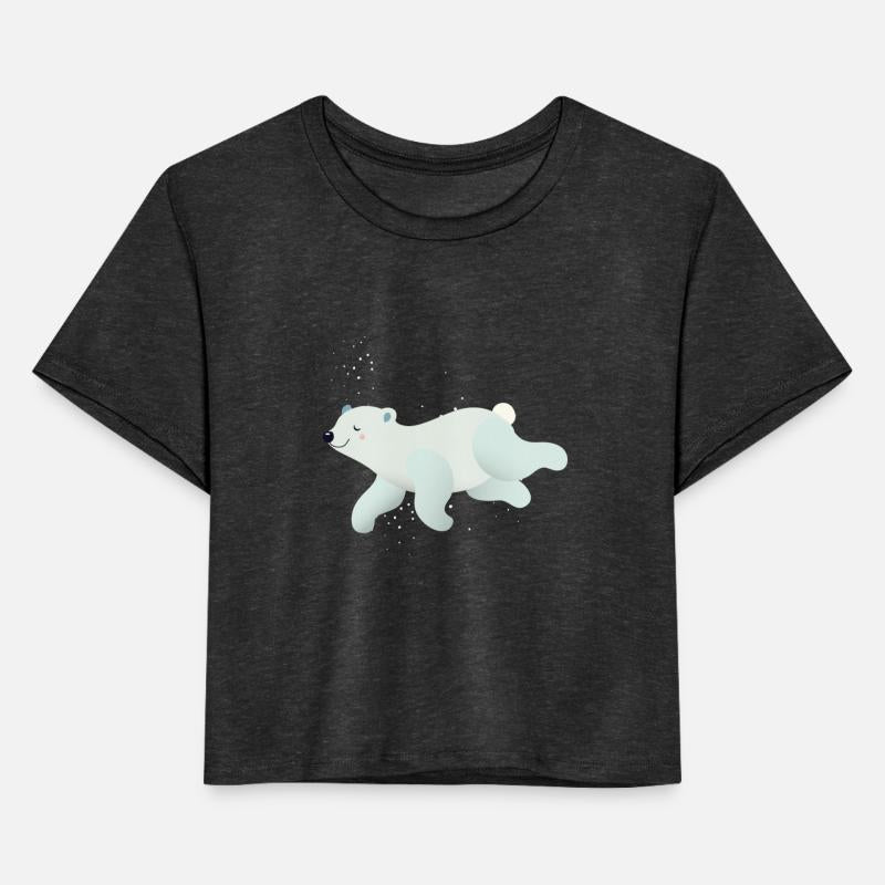 swimming polar bear in soft colors
