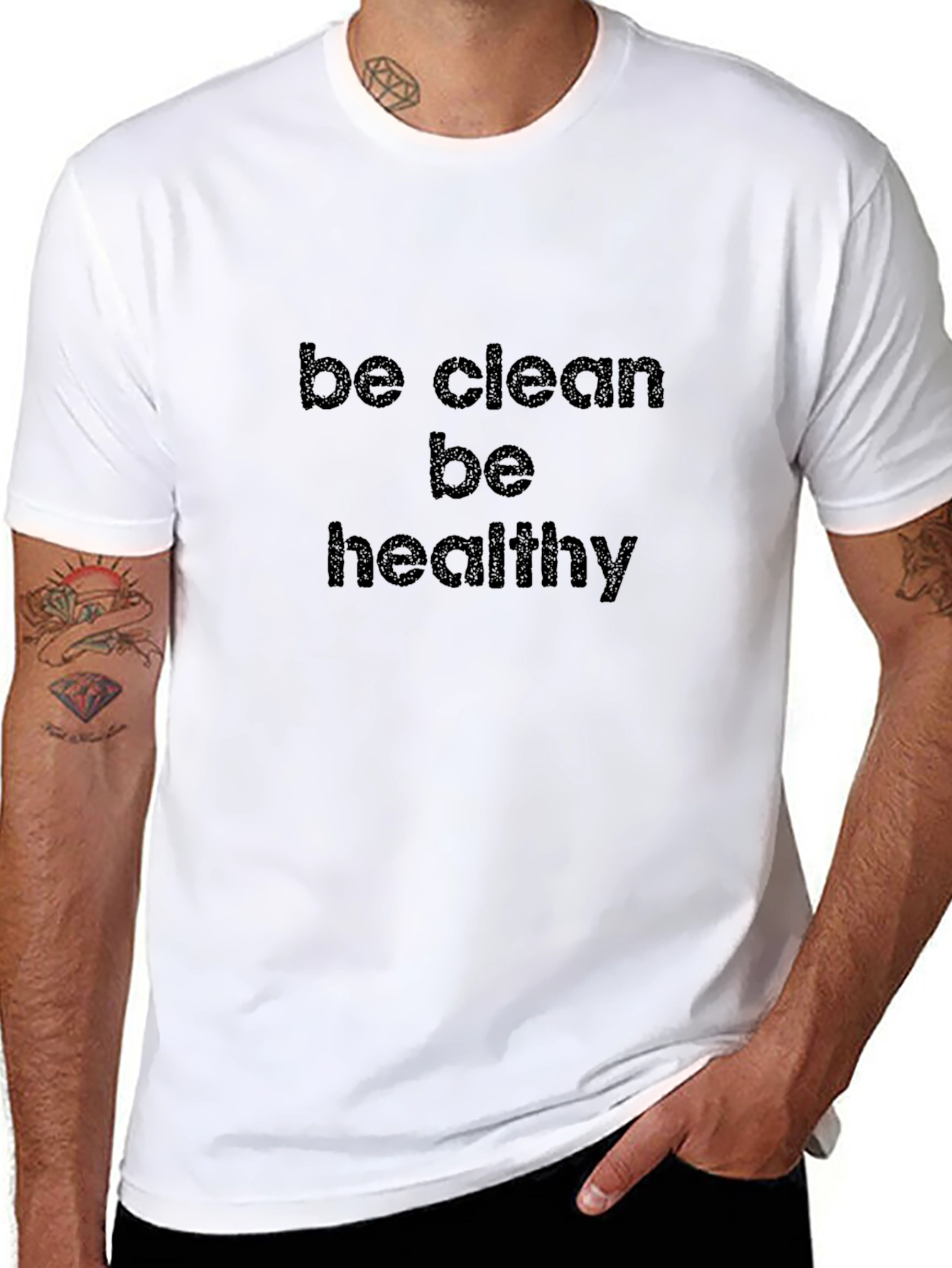 Be Clean Be Healthy Black T-Shirt
