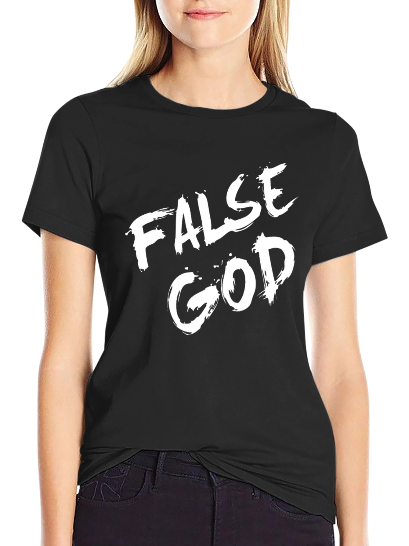 False God Black T-Shirt Graphic Tee
