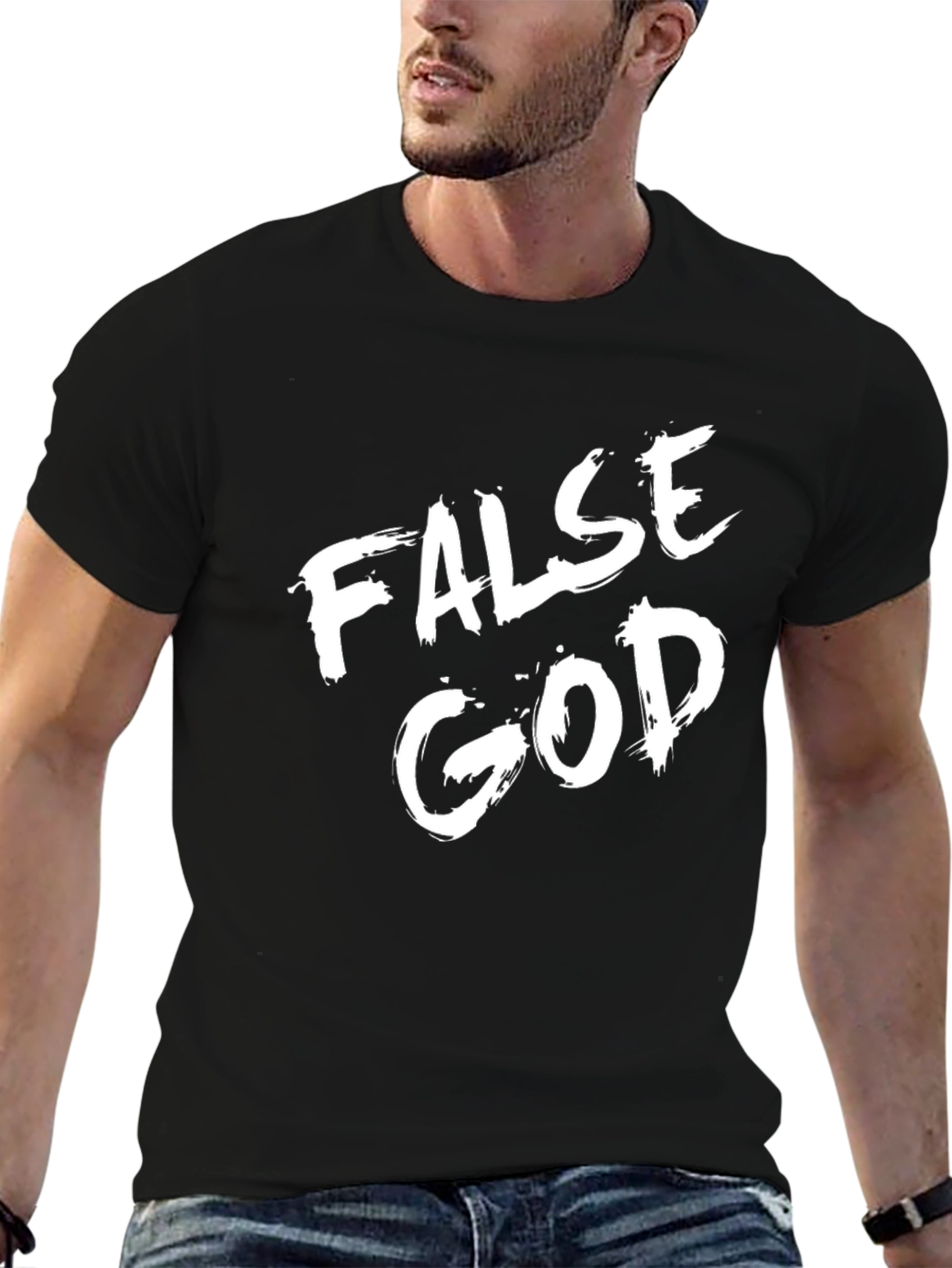 False God Black T-Shirt Graphic Tee