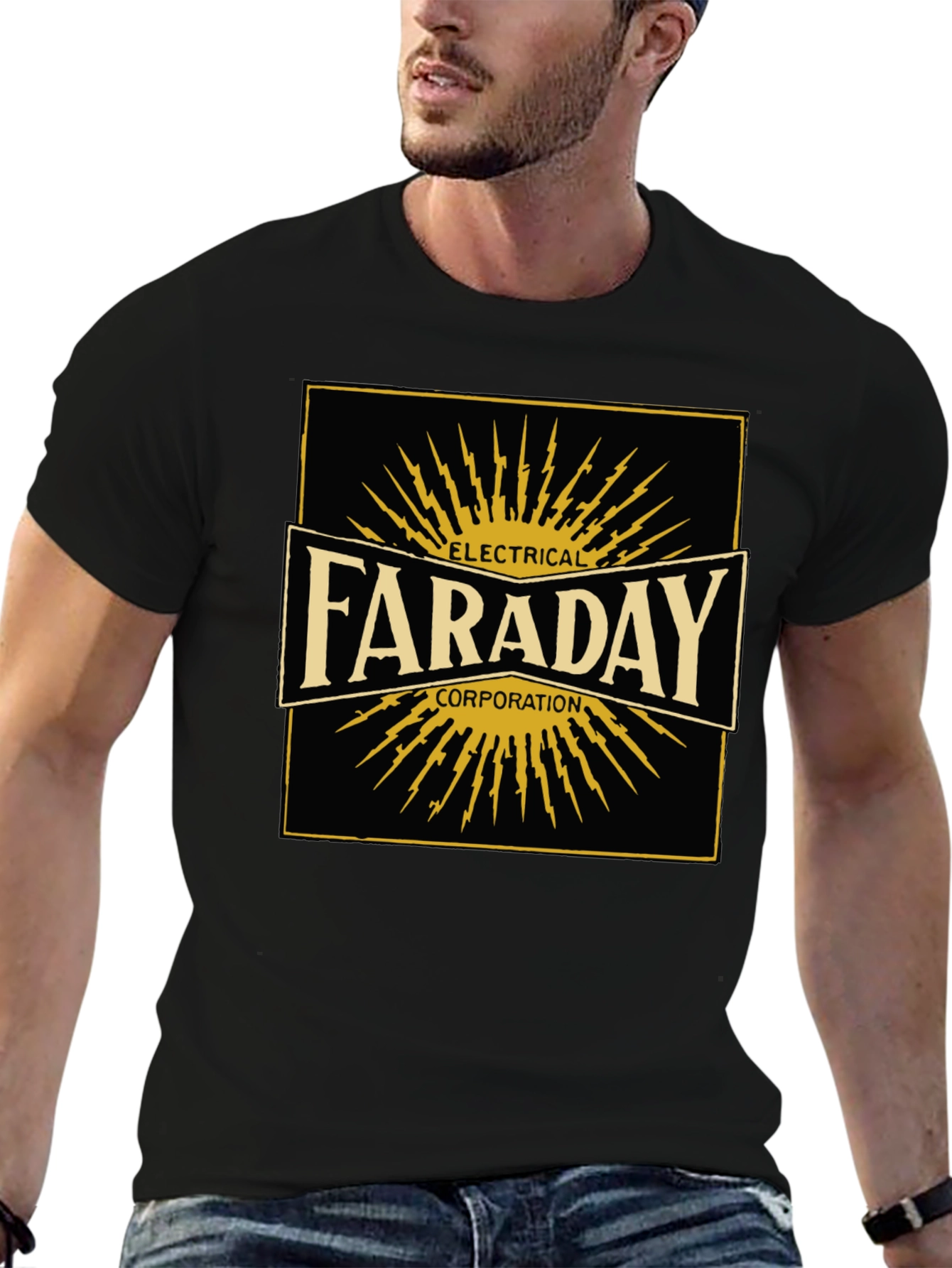 Faraday Electrical Corp. Black T-Shirt