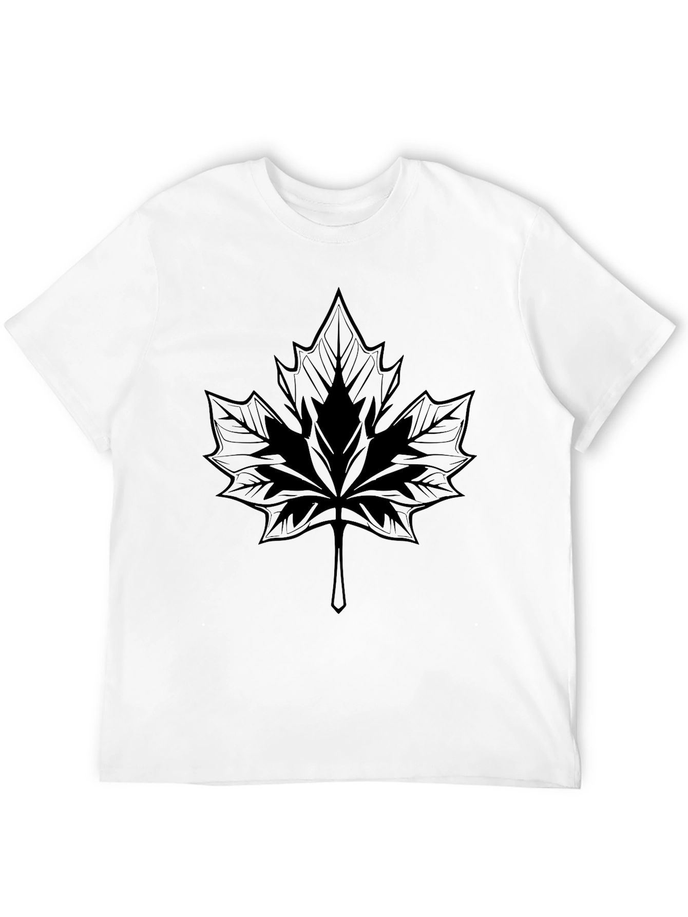 Black Maple Leaf Graphic T-Shirt