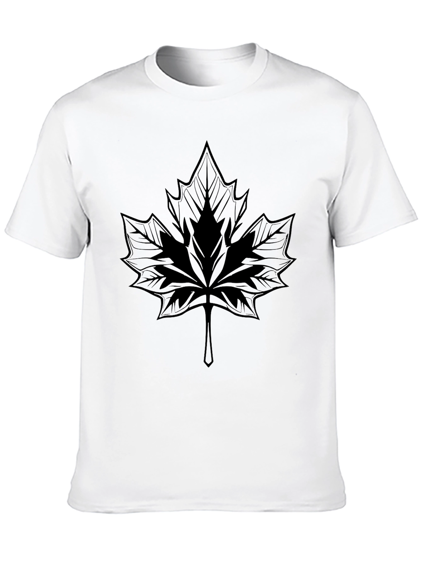 Black Maple Leaf Graphic T-Shirt