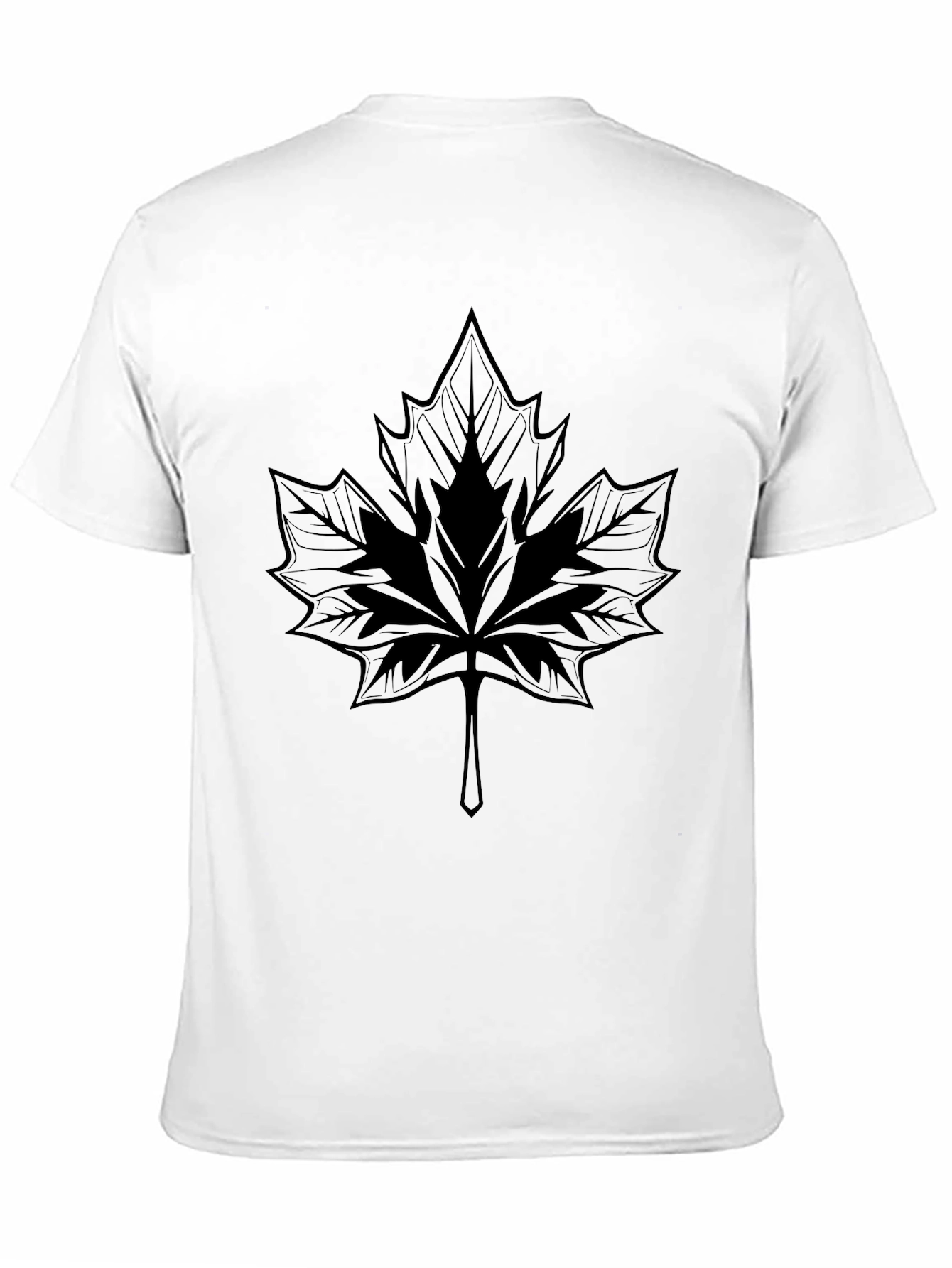 Black Maple Leaf Graphic T-Shirt