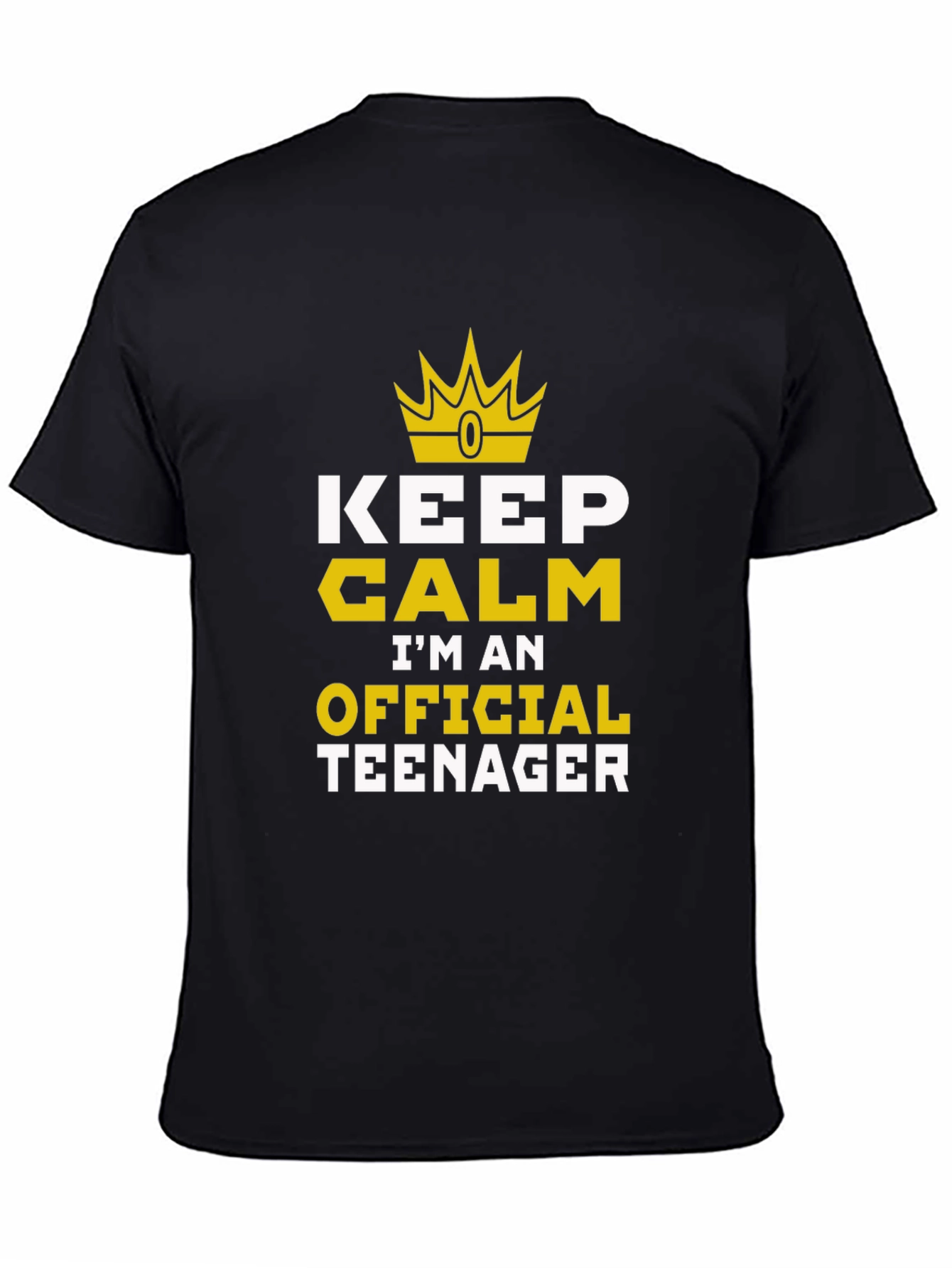 Keep Calm Official Teenager Black Graphic Tee