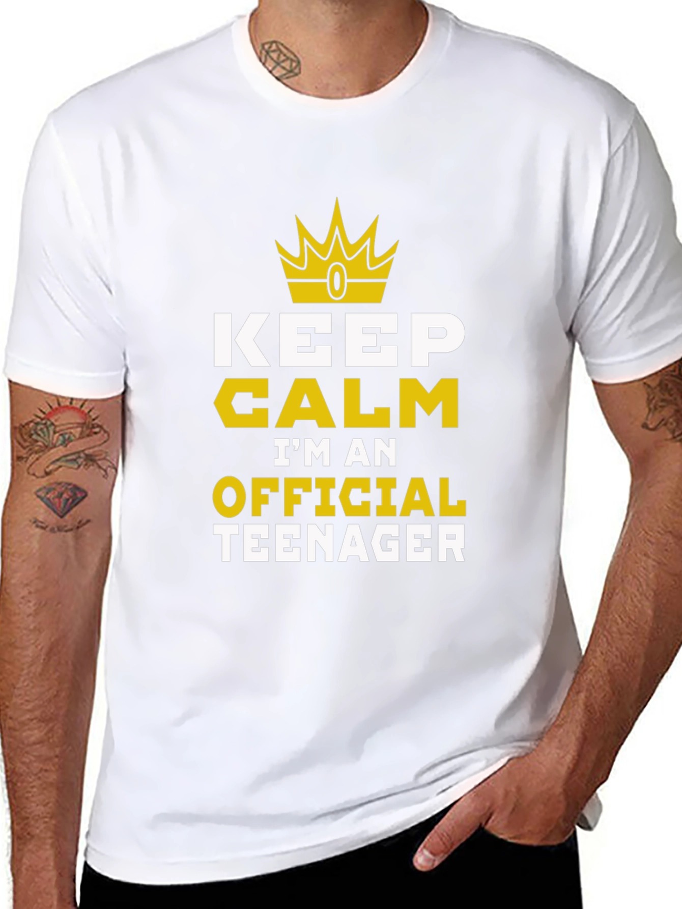 Keep Calm Official Teenager Black Graphic Tee