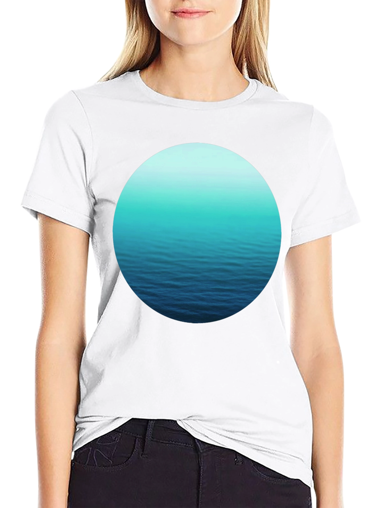 Ocean Ripple T-Shirt - Black Graphic Tee
