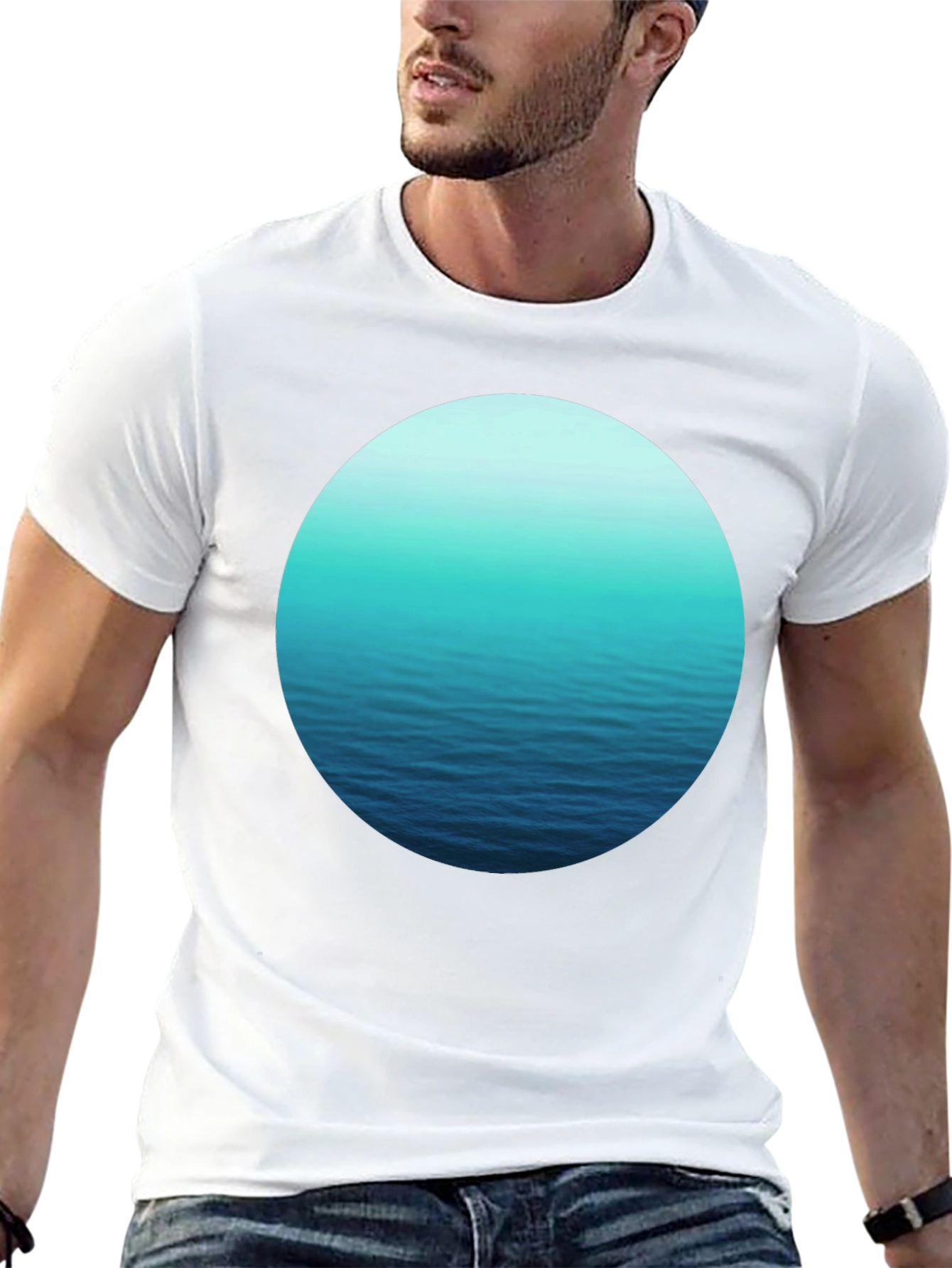 Ocean Ripple T-Shirt - Black Graphic Tee