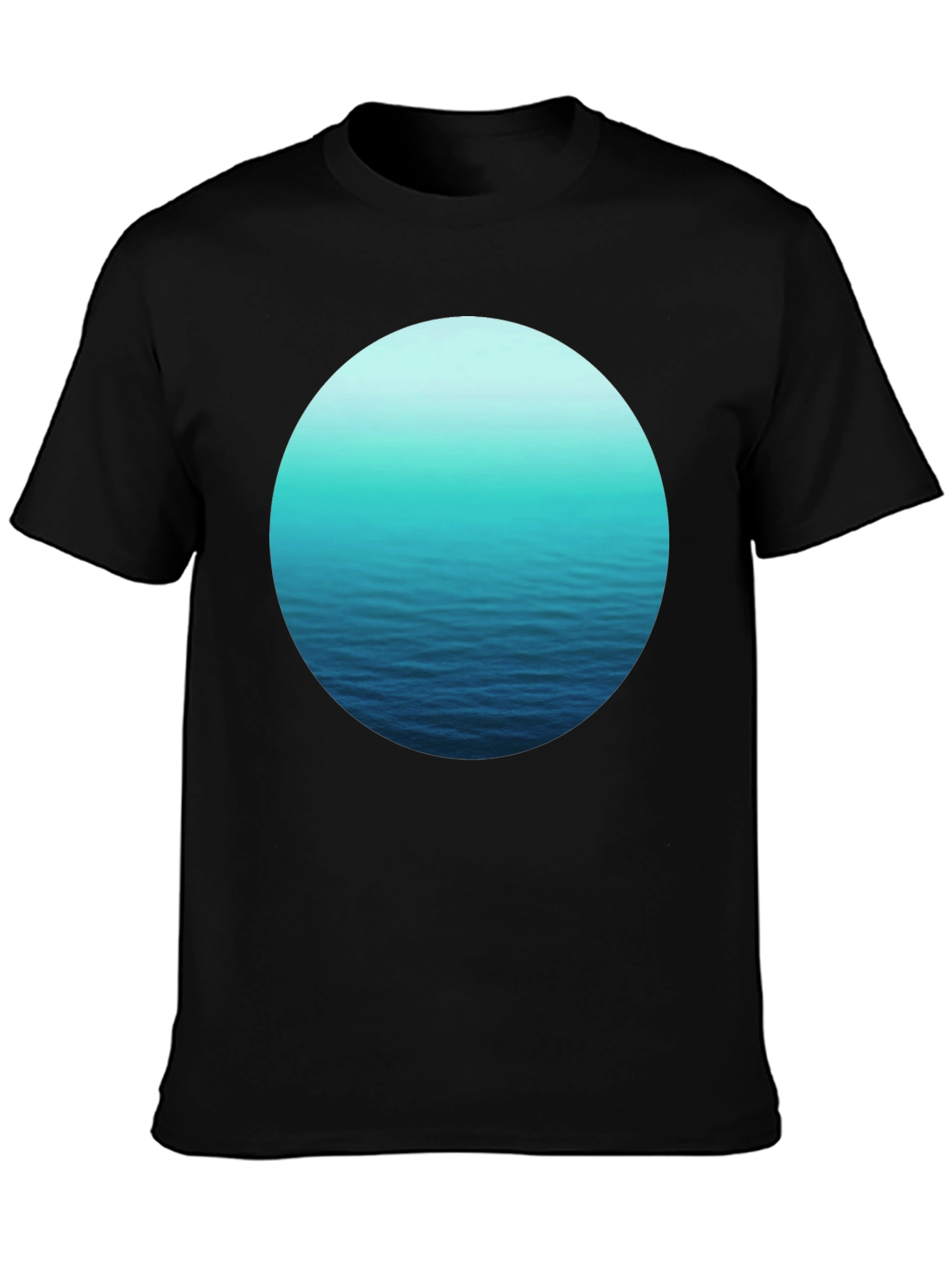Ocean Ripple T-Shirt - Black Graphic Tee