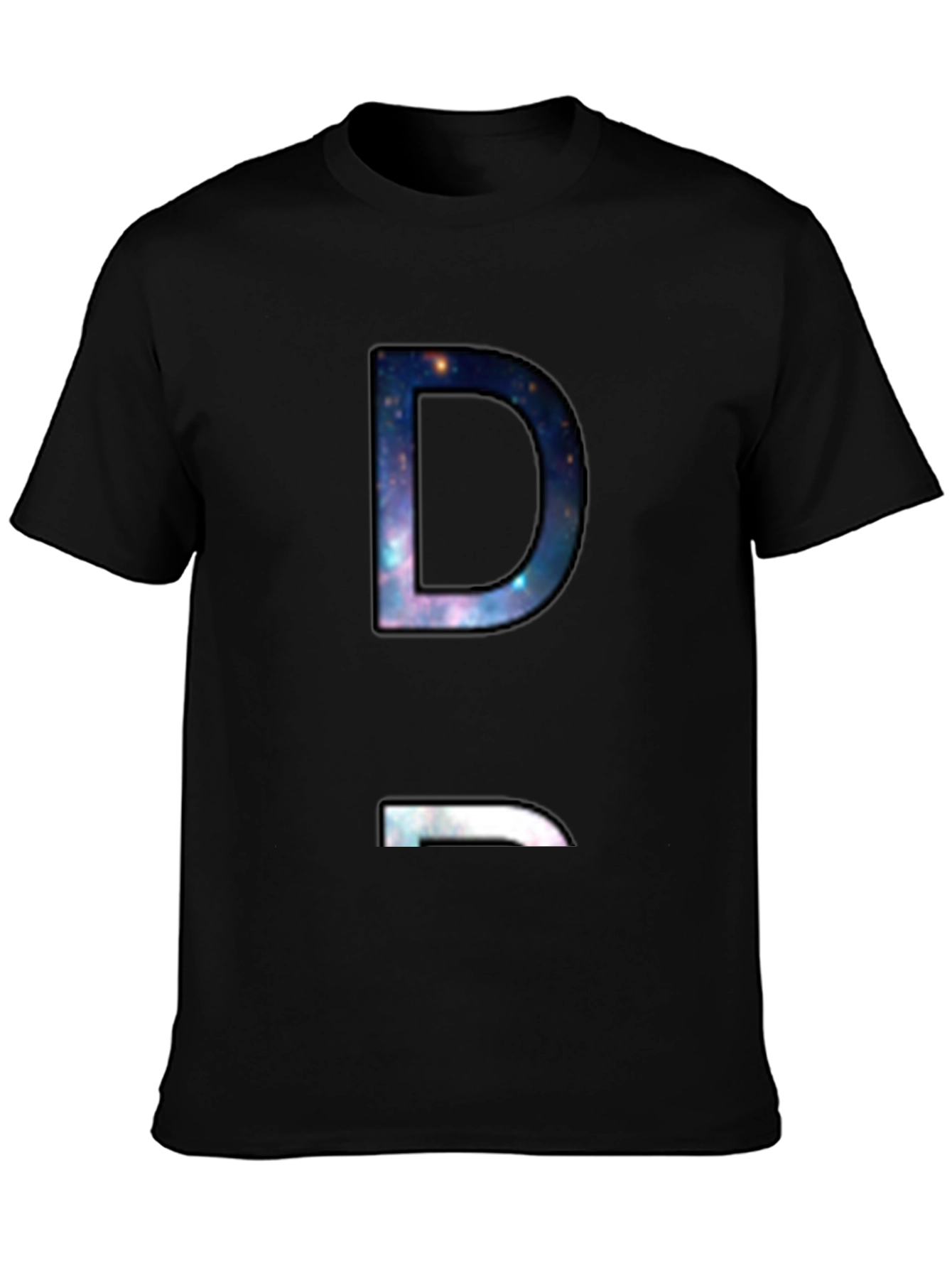 Cosmic D Graphic Tee - Soft Black Cotton Blend