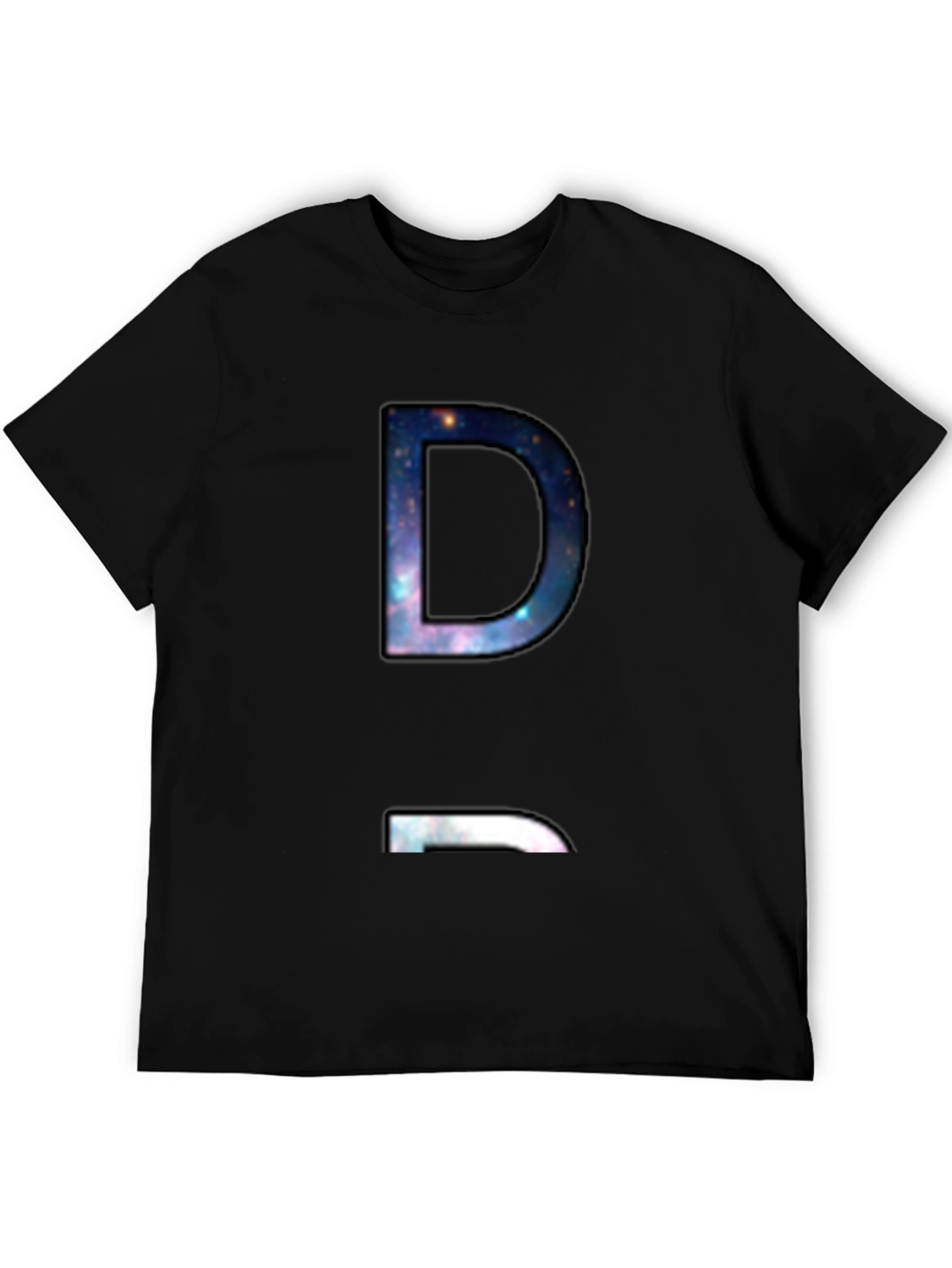 Cosmic D Graphic Tee - Soft Black Cotton Blend