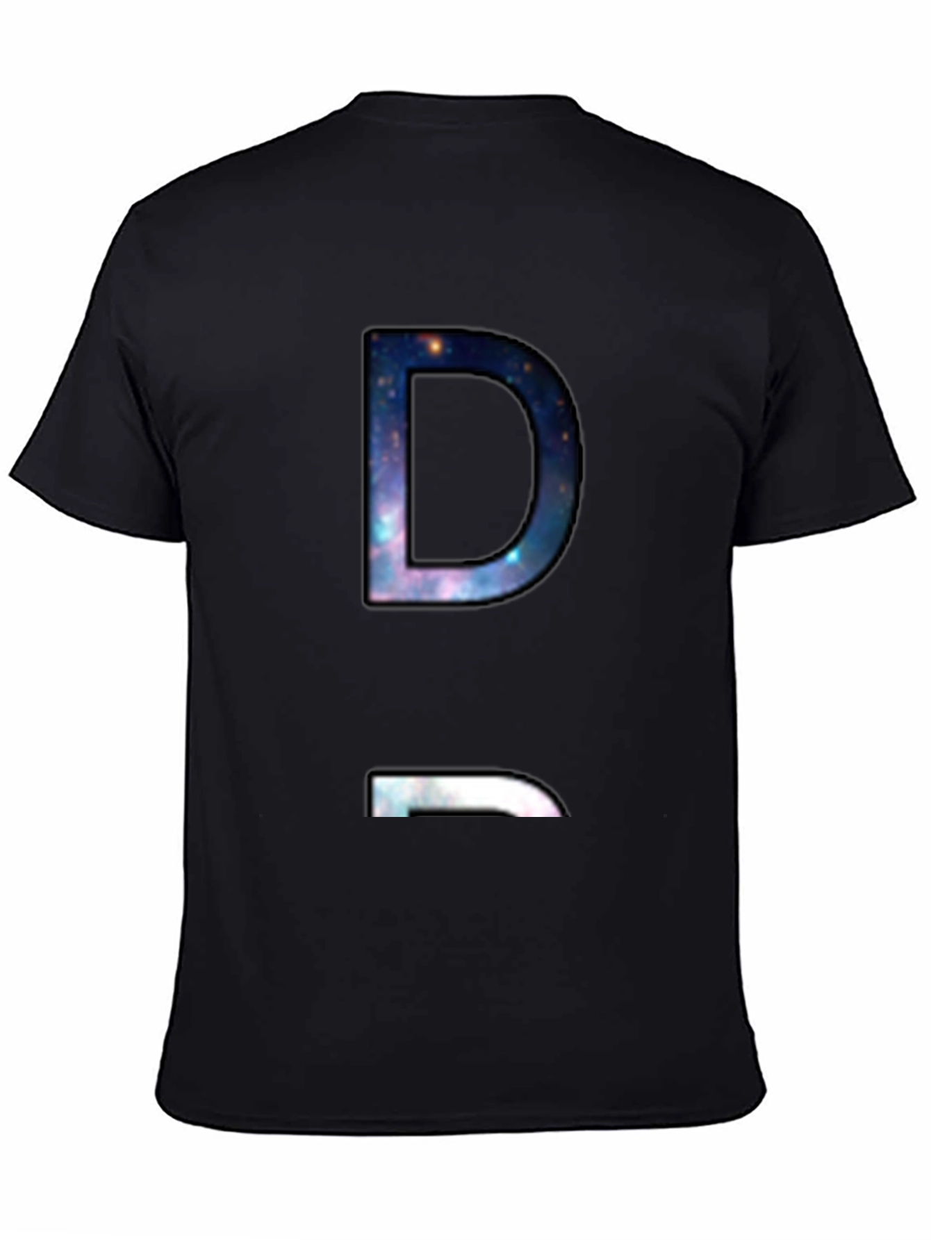 Cosmic D Graphic Tee - Soft Black Cotton Blend