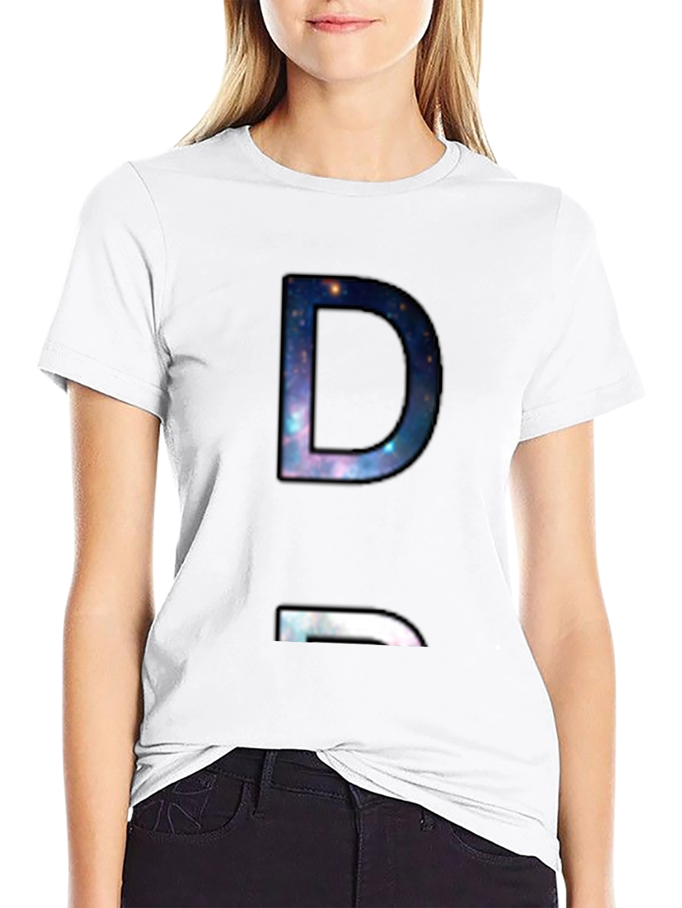 Cosmic D Graphic Tee - Soft Black Cotton Blend