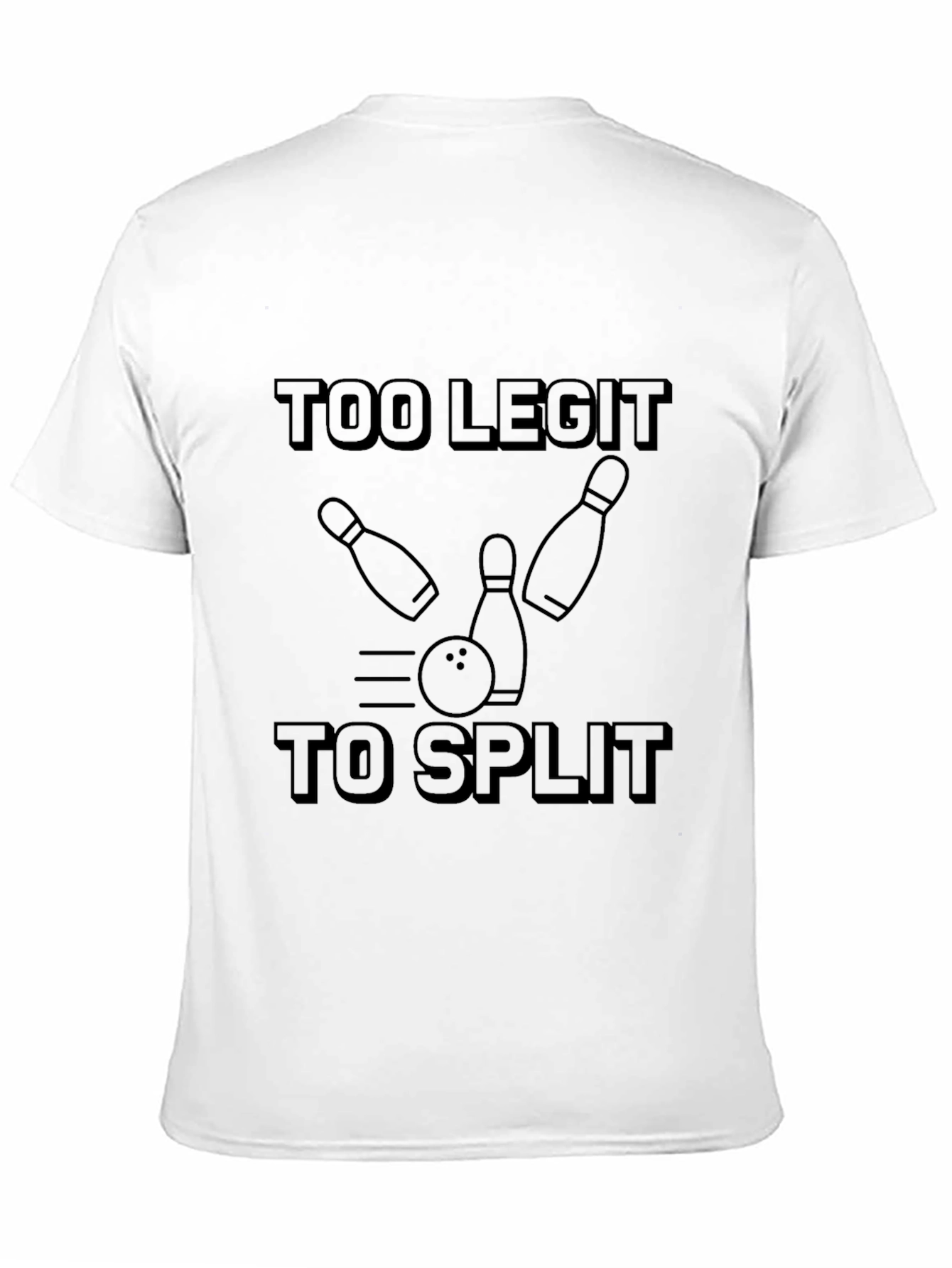 Too Legit to Split Bowling Graphic Tee - Black