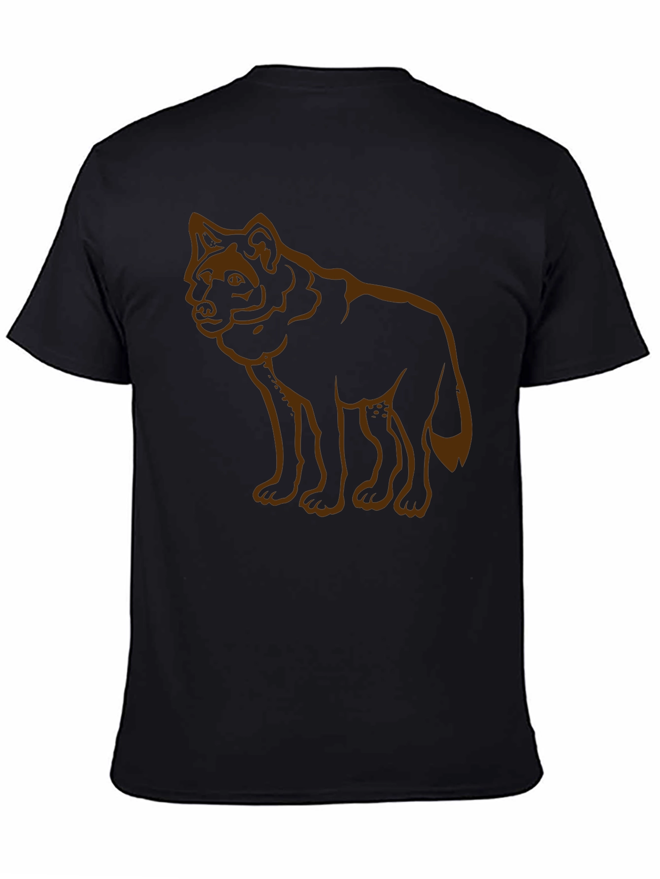 Wolf Graphic Black T-Shirt Casual Wear