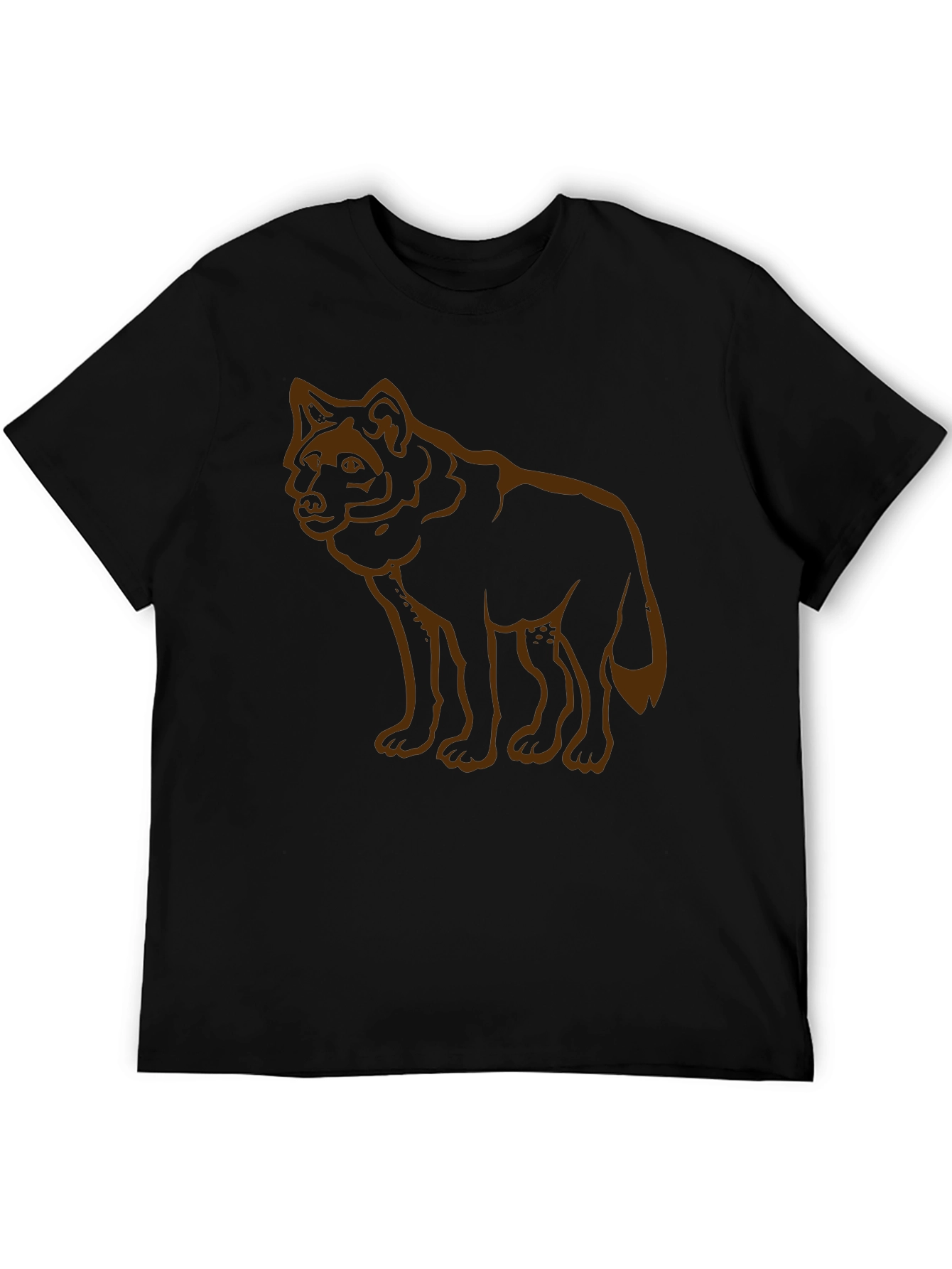 Wolf Graphic Black T-Shirt Casual Wear