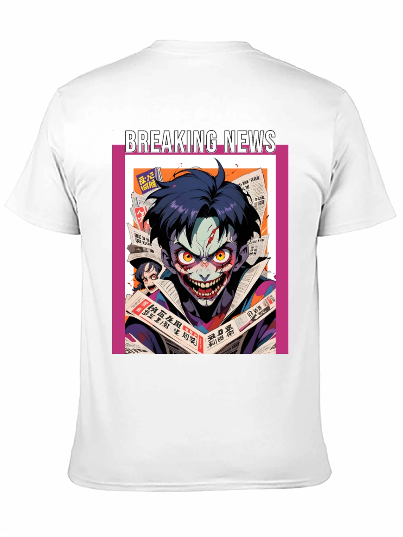 Breaking News Joker Graphic Tee - Black Cotton
