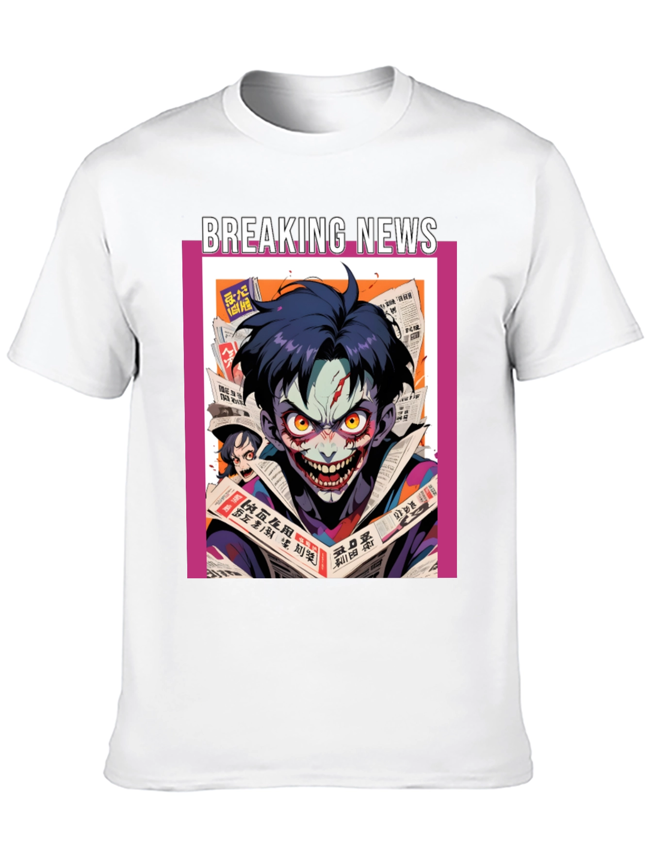 Breaking News Joker Graphic Tee - Black Cotton