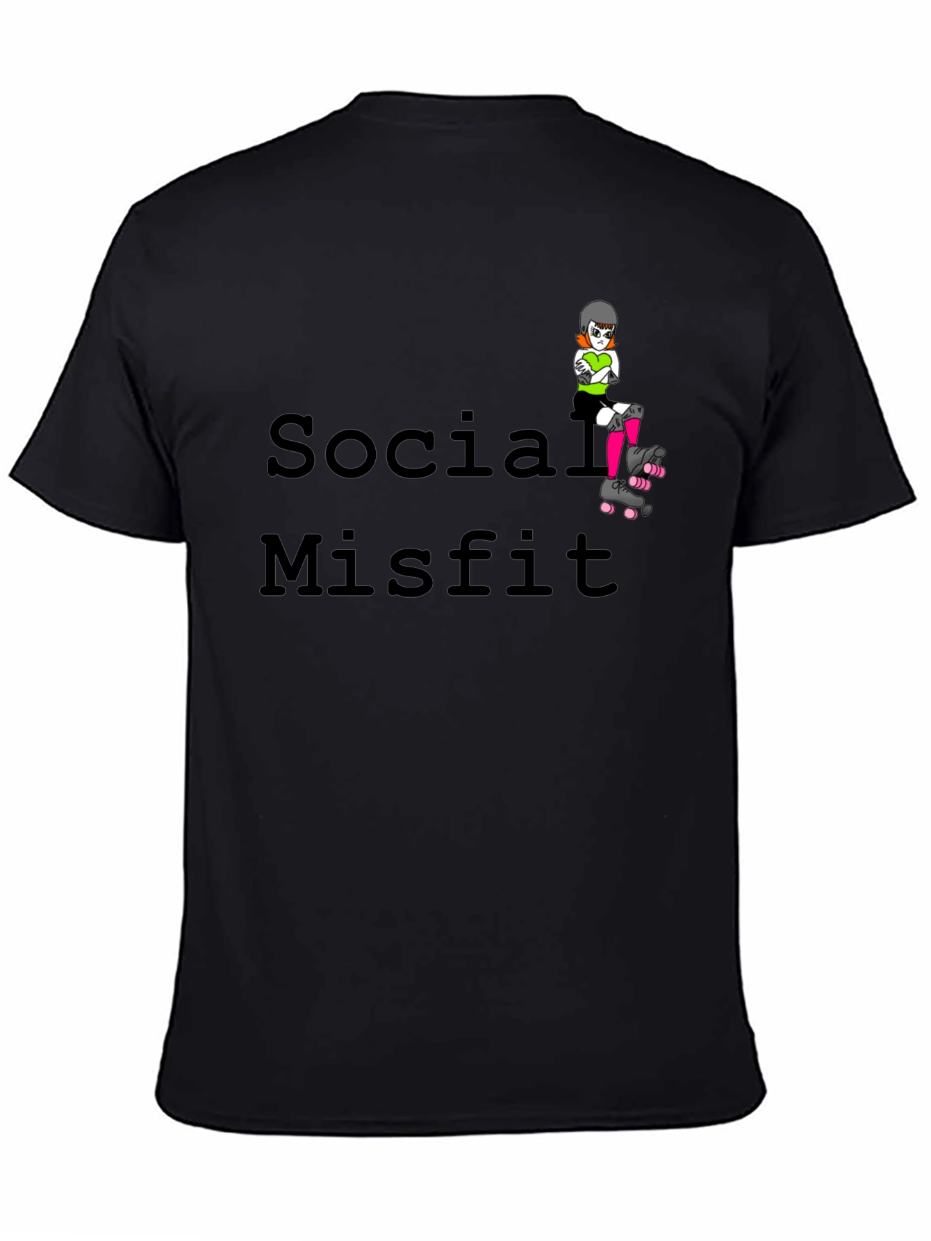 Social Misfit T-Shirt - Roller Derby Graphic Tee