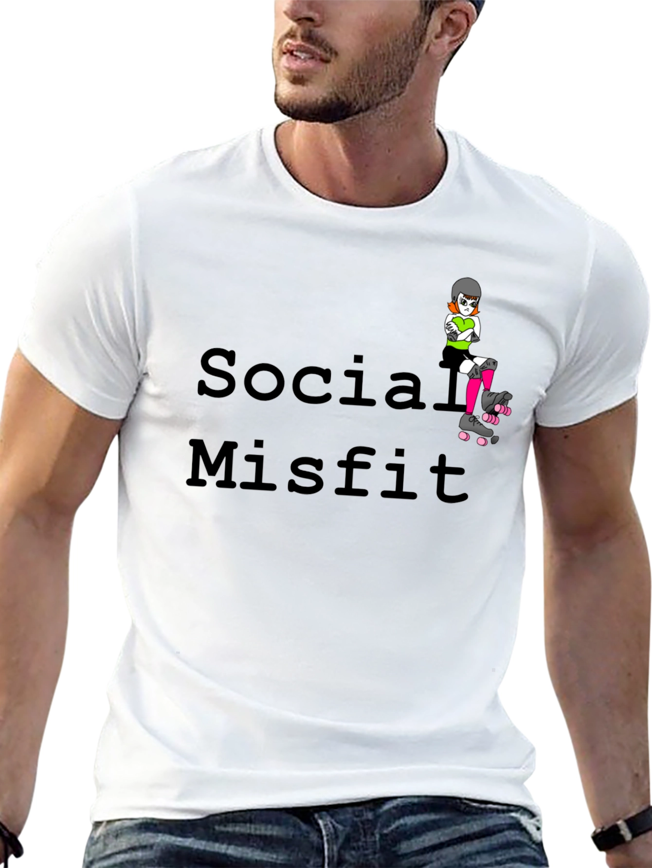 Social Misfit T-Shirt - Roller Derby Graphic Tee