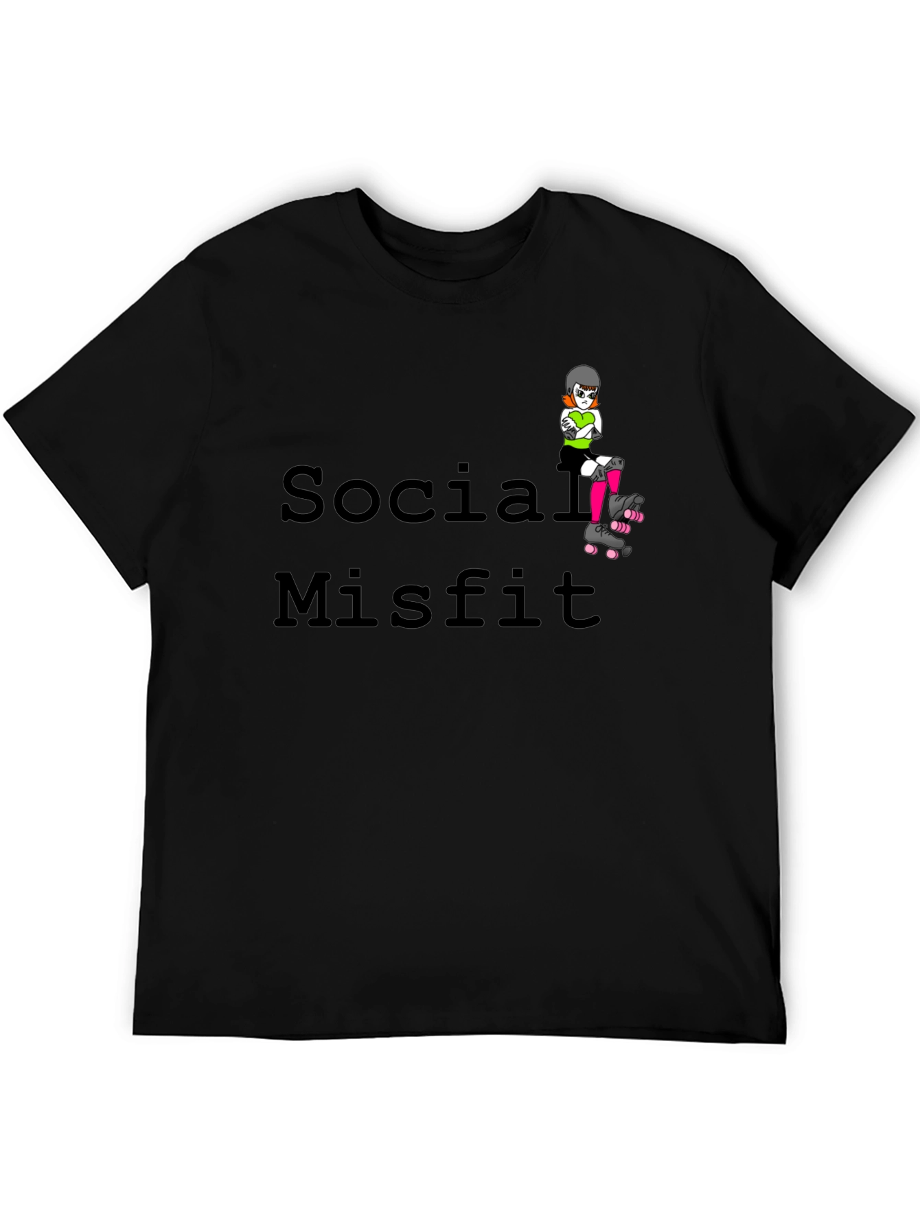 Social Misfit T-Shirt - Roller Derby Graphic Tee