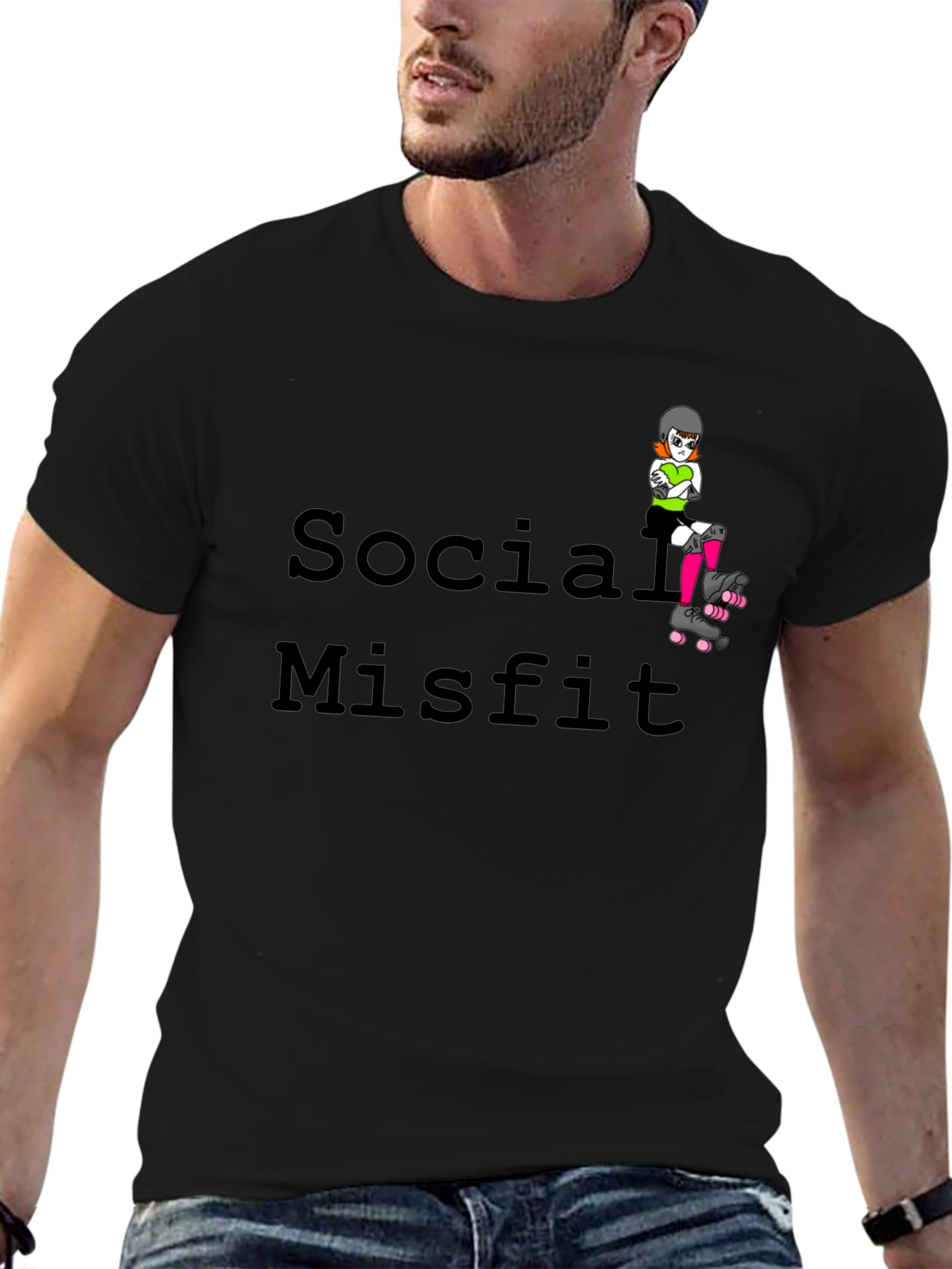 Social Misfit T-Shirt - Roller Derby Graphic Tee
