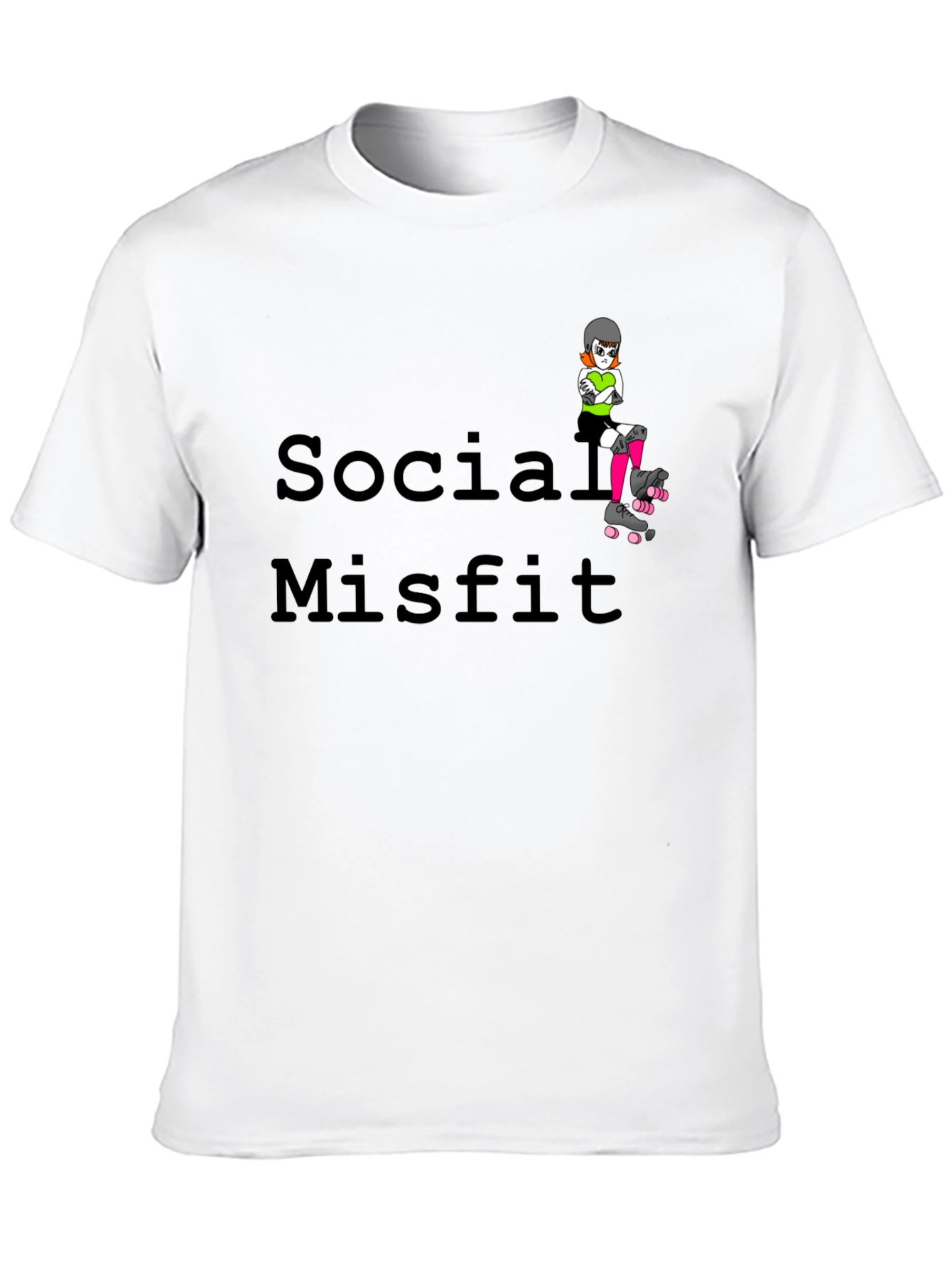 Social Misfit T-Shirt - Roller Derby Graphic Tee