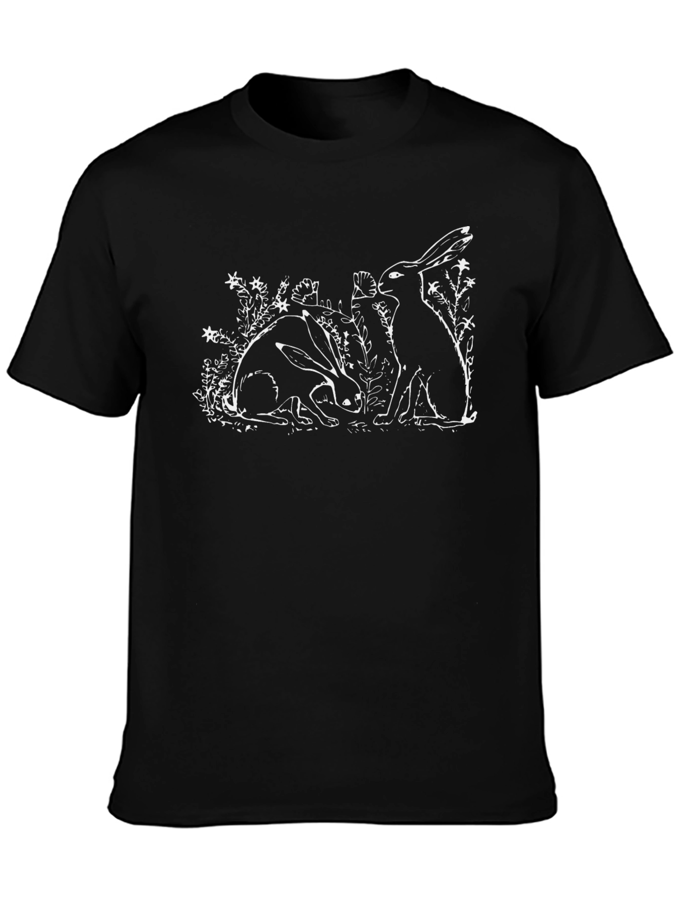 Rabbit Graphic Black T-Shirt
