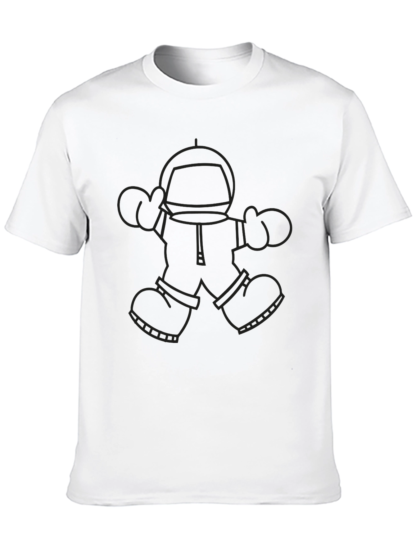 Astronaut Graphic Tee - Black Casual T-Shirt
