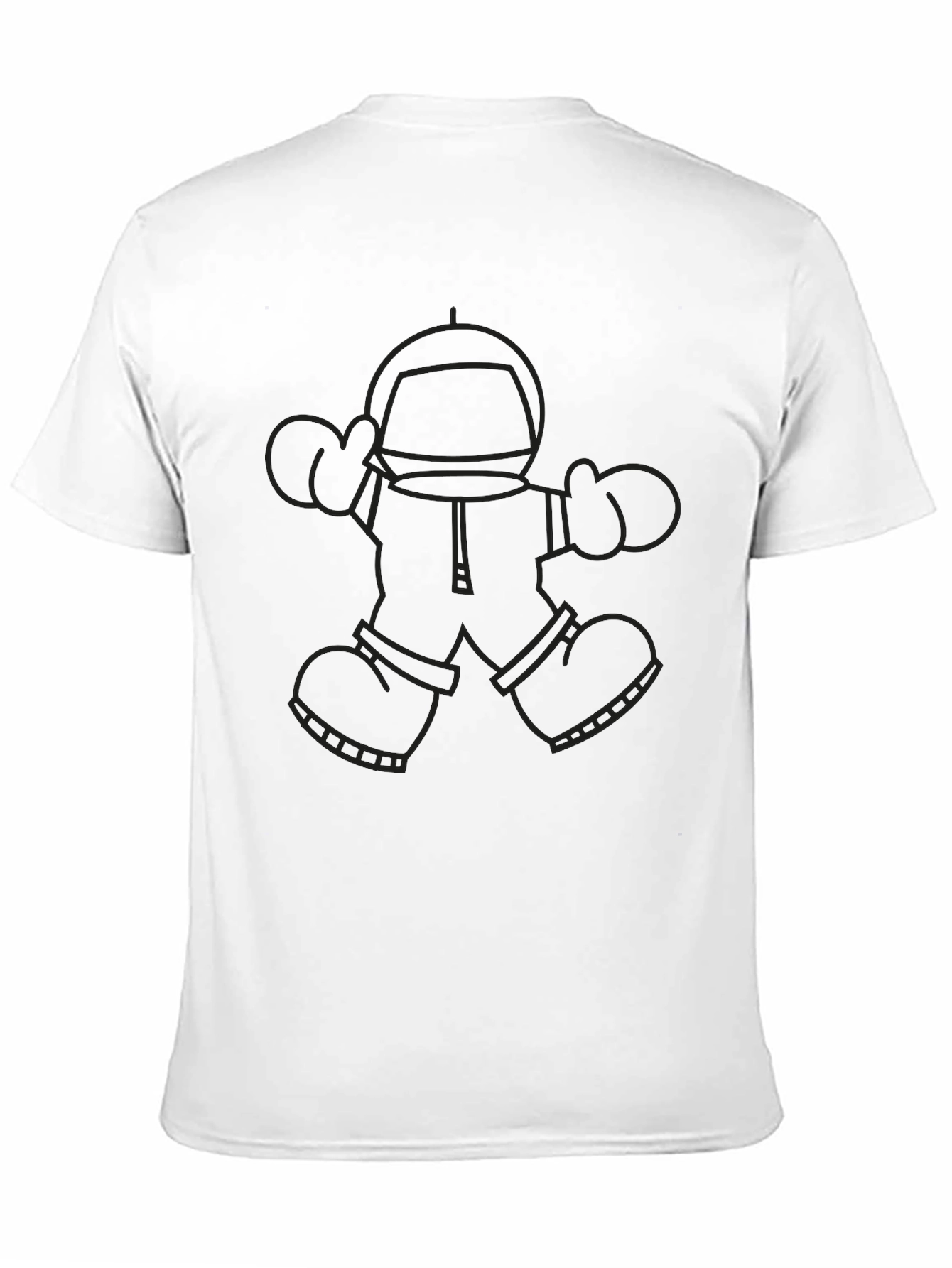 Astronaut Graphic Tee - Black Casual T-Shirt
