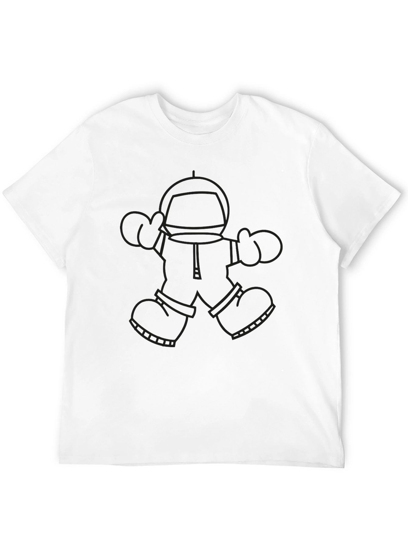 Astronaut Graphic Tee - Black Casual T-Shirt