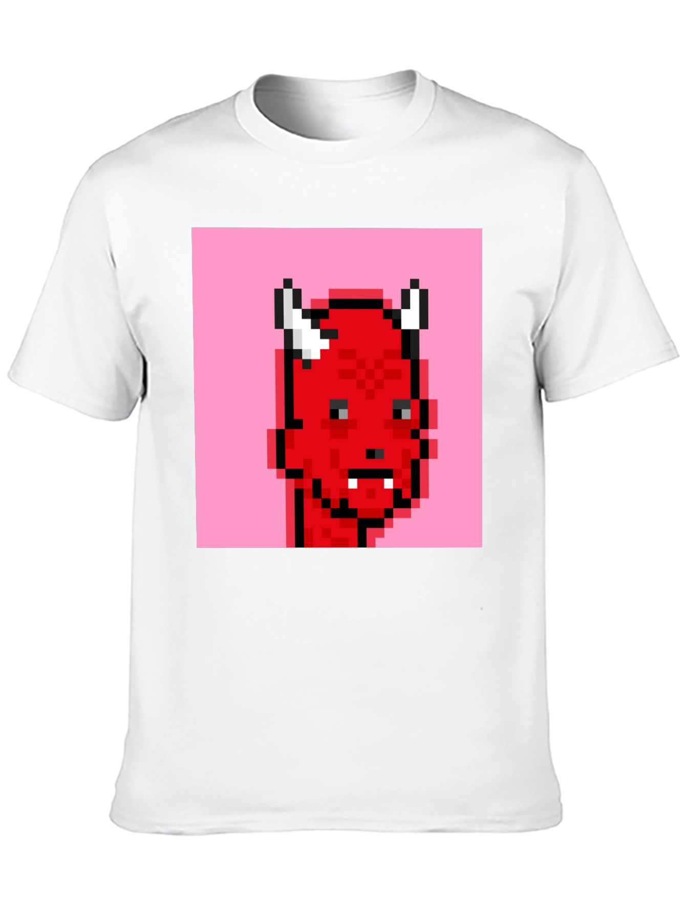Pixelated Devil Graphic Tee - Black T-Shirt