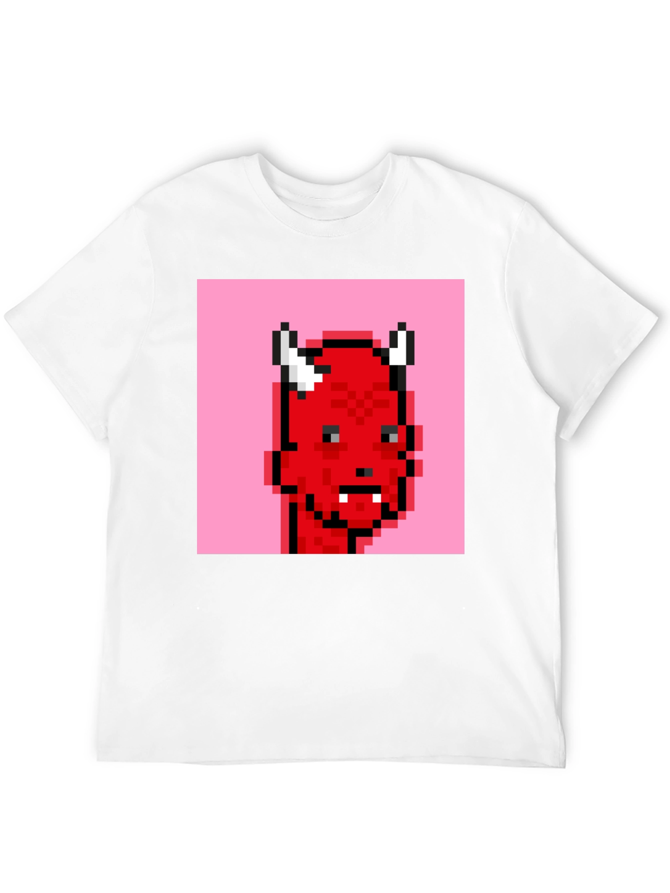 Pixelated Devil Graphic Tee - Black T-Shirt