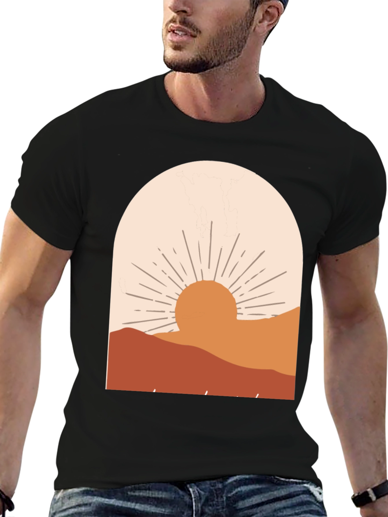 Boho Sunset Graphic Tee - Relaxed Fit
