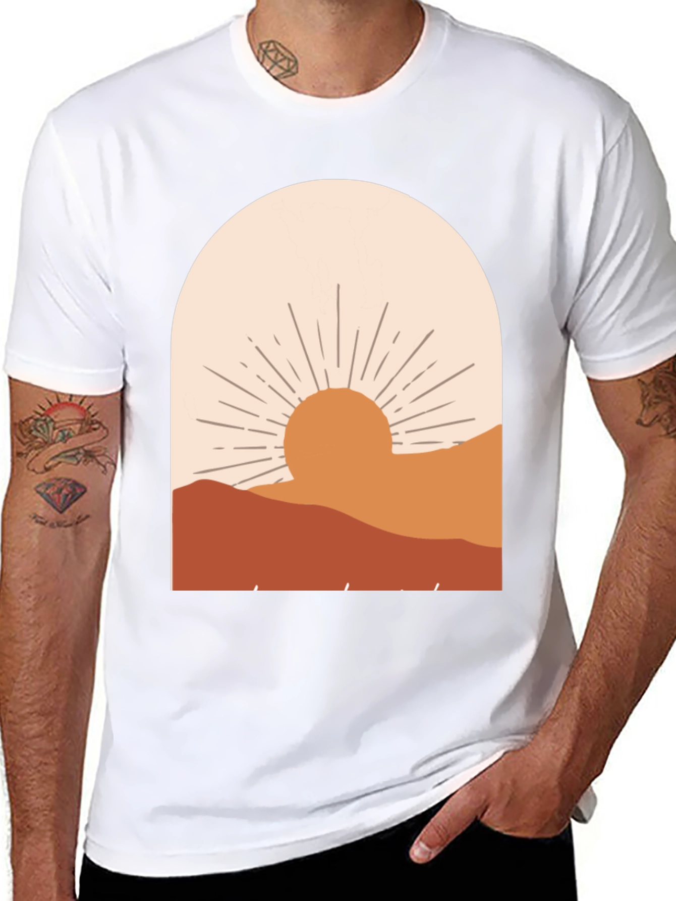 Boho Sunset Graphic Tee - Relaxed Fit