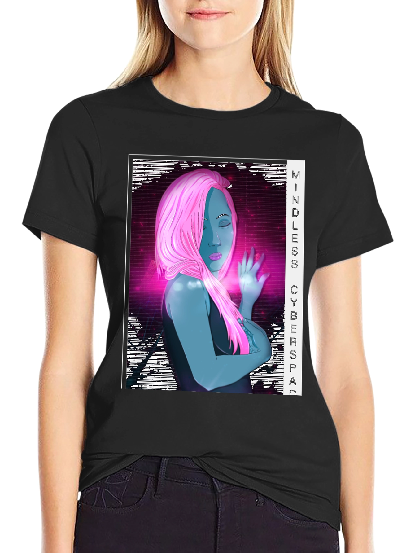 Mindless Cyberspace Graphic Tee - Black