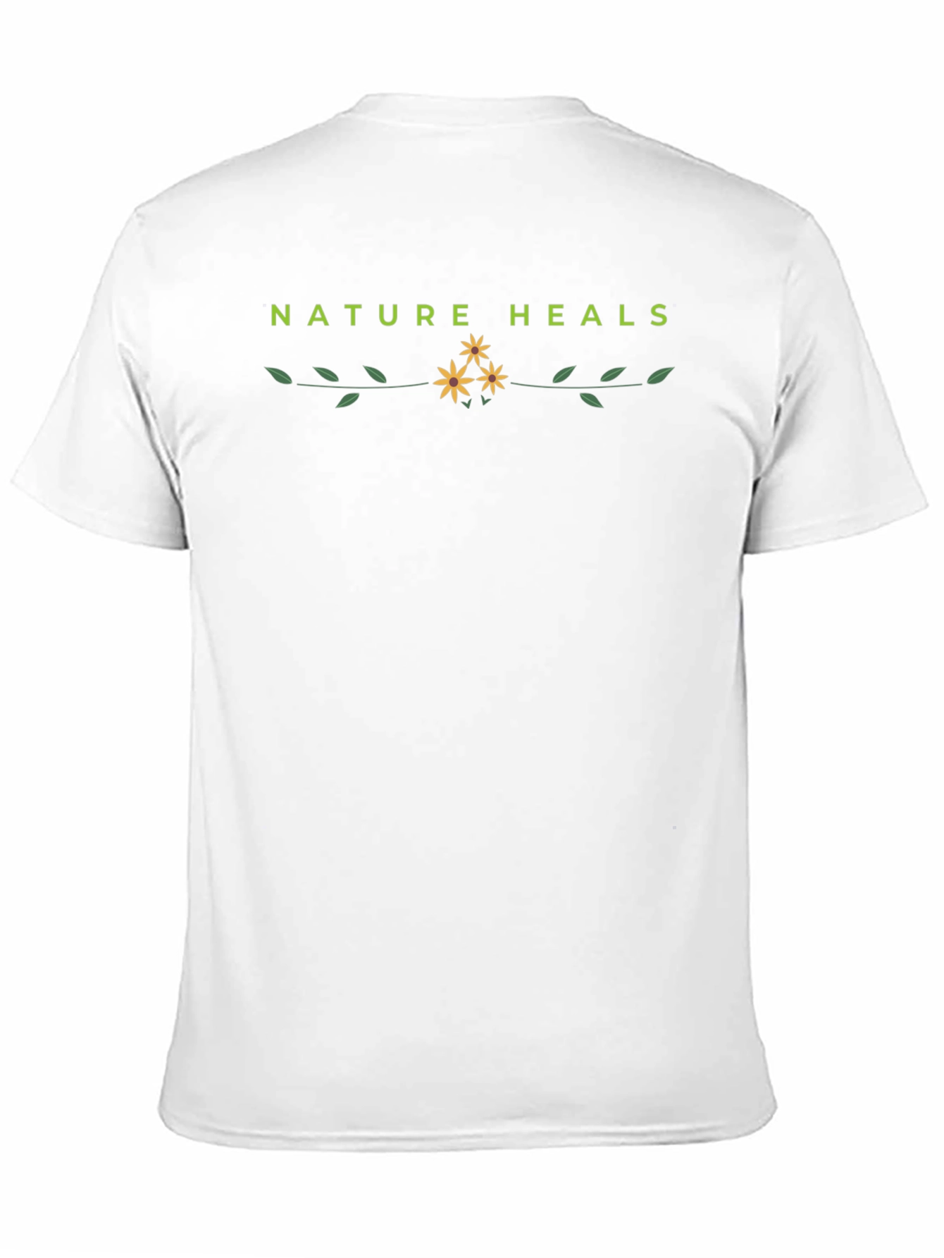 Nature Heals Graphic Tee - Black Cotton T-Shirt