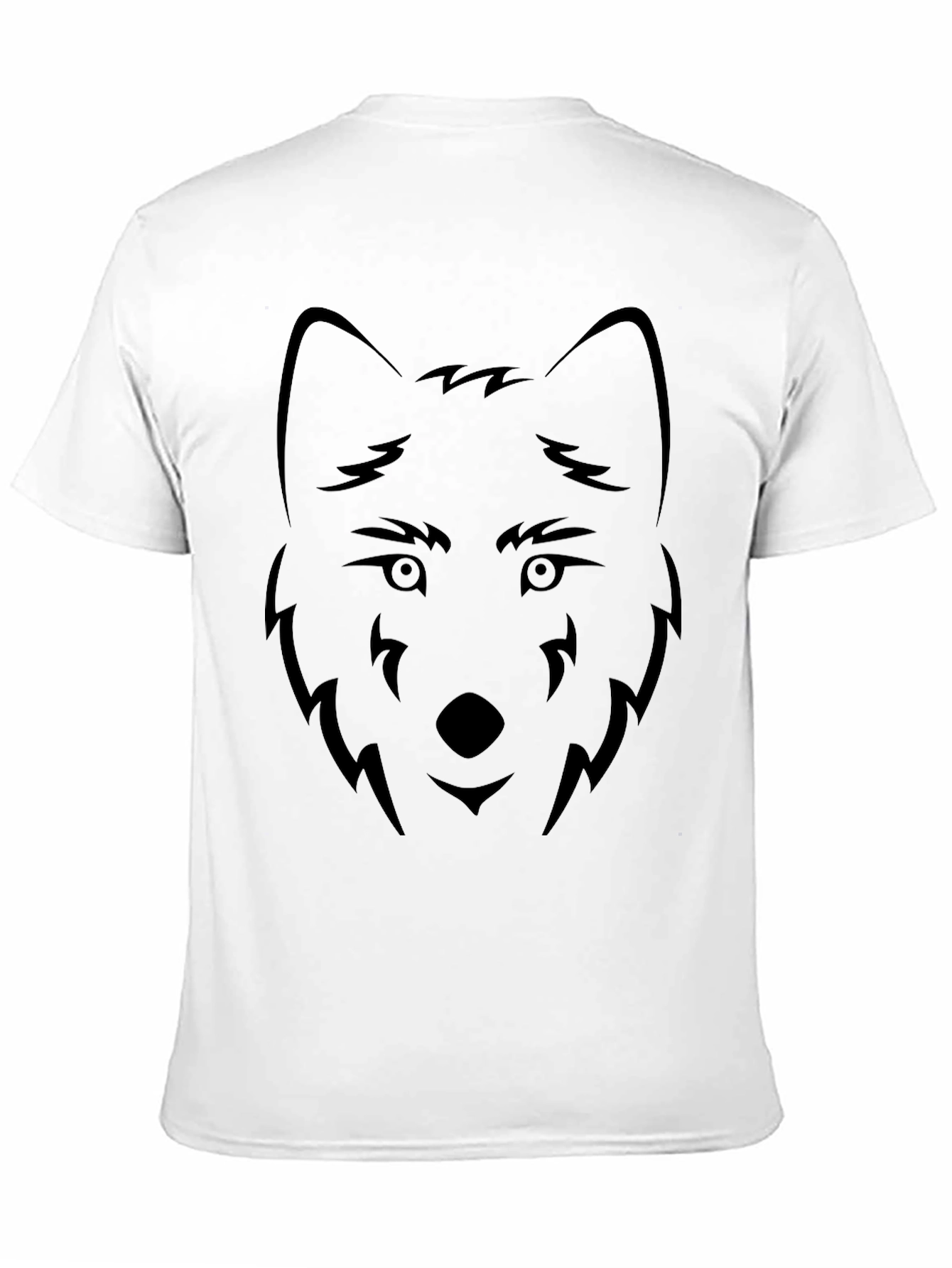 Black Wolf Graphic Tee - Minimalist Design