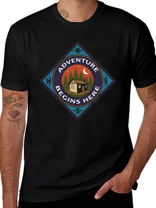 Adventure Begins Here Graphic Tee