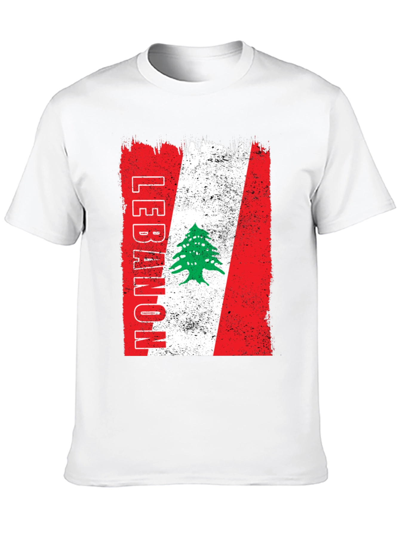 Lebanon Flag T-Shirt - Distressed Design