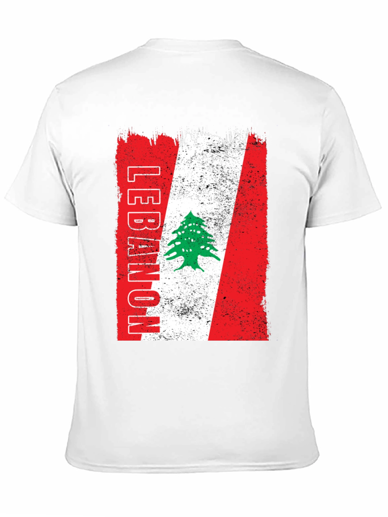 Lebanon Flag T-Shirt - Distressed Design