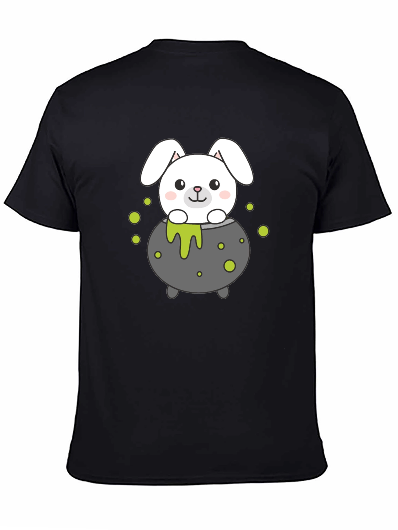 Halloween Bunny Cauldron Graphic T-Shirt