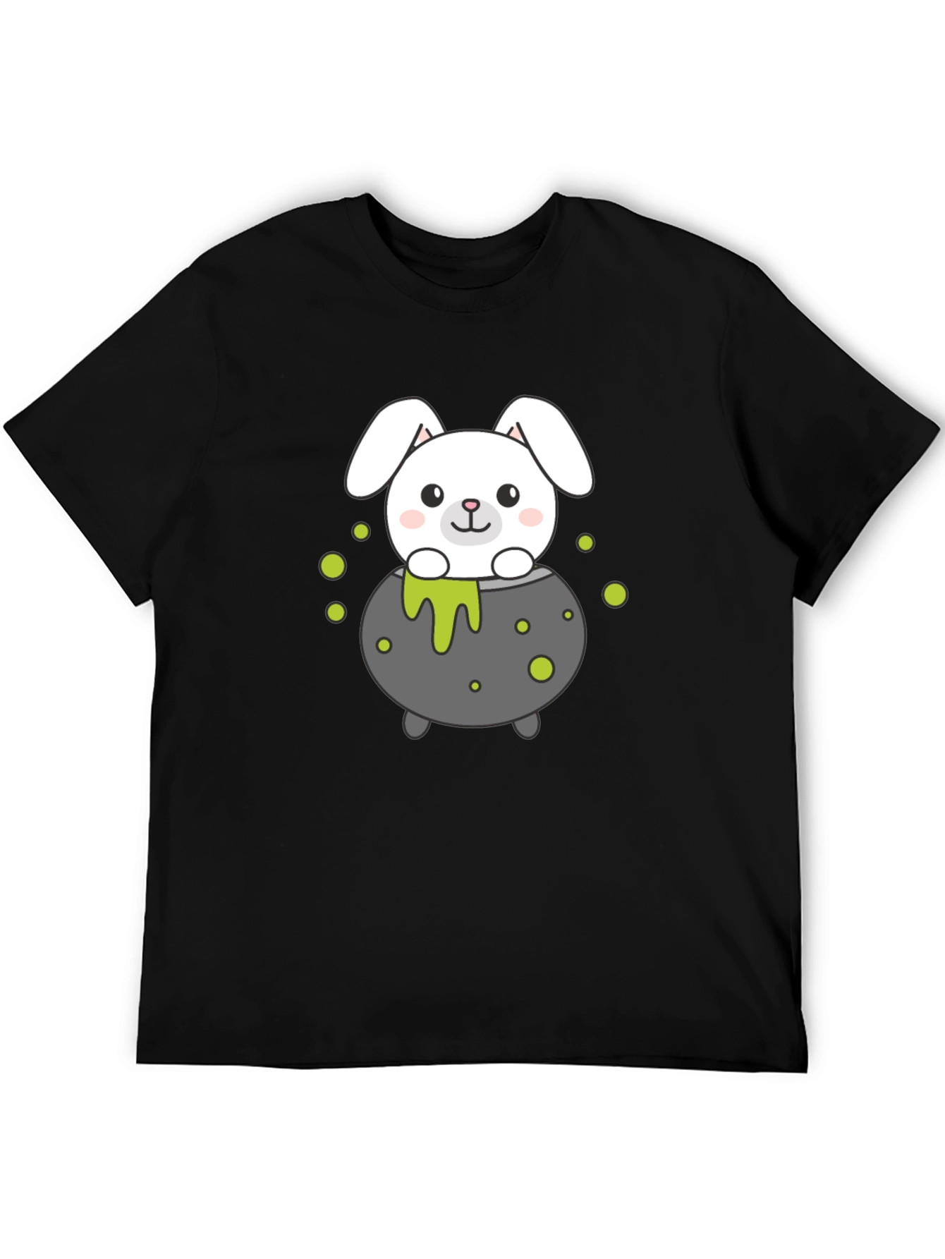 Halloween Bunny Cauldron Graphic T-Shirt