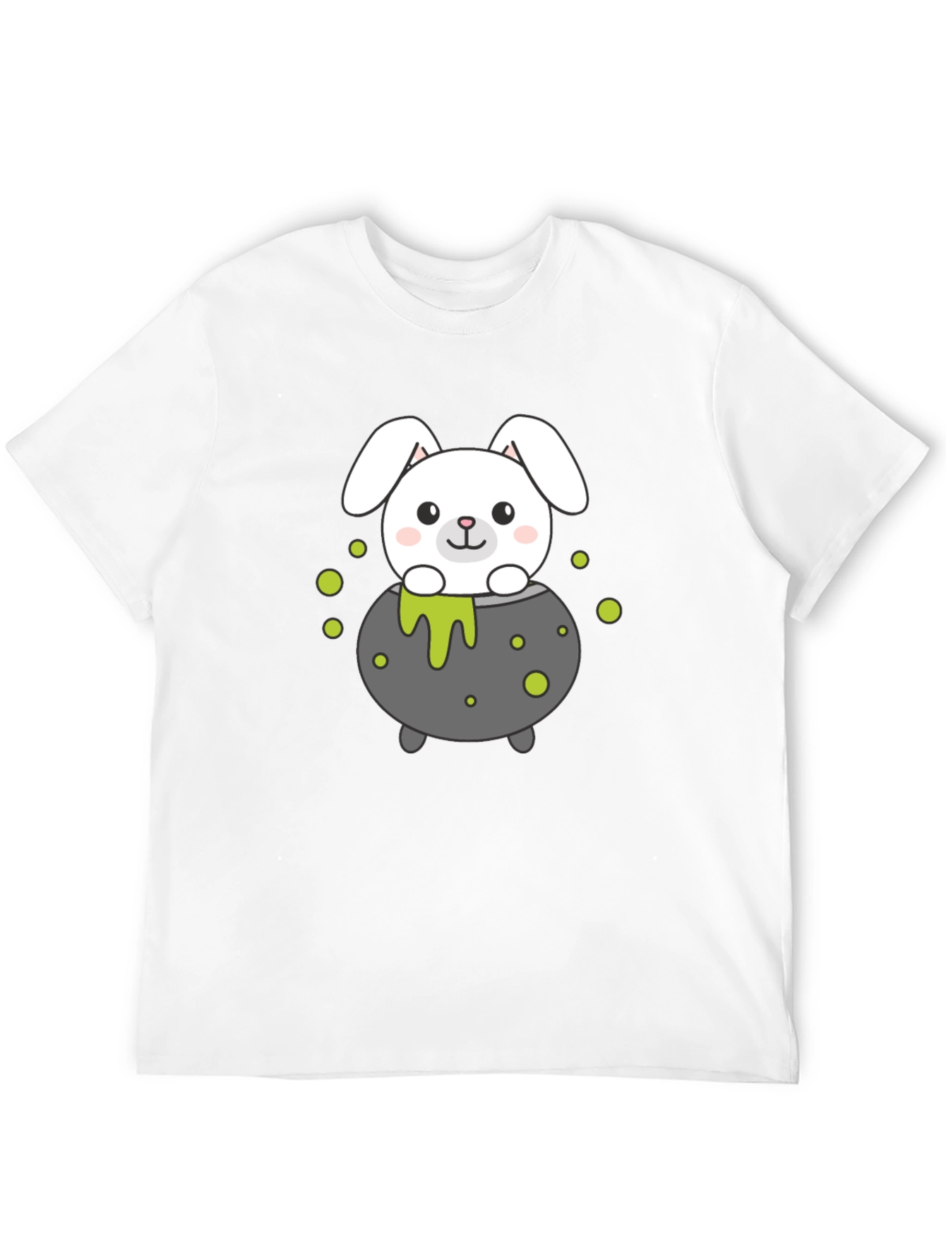 Halloween Bunny Cauldron Graphic T-Shirt