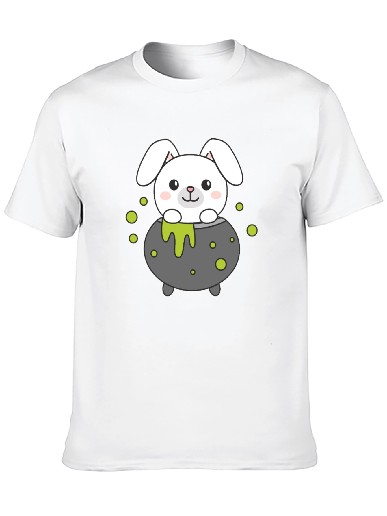 Halloween Bunny Cauldron Graphic T-Shirt