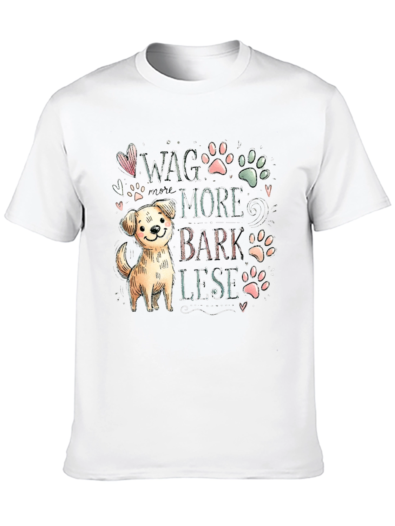 Wag More Bark Less Dog Lover Tee