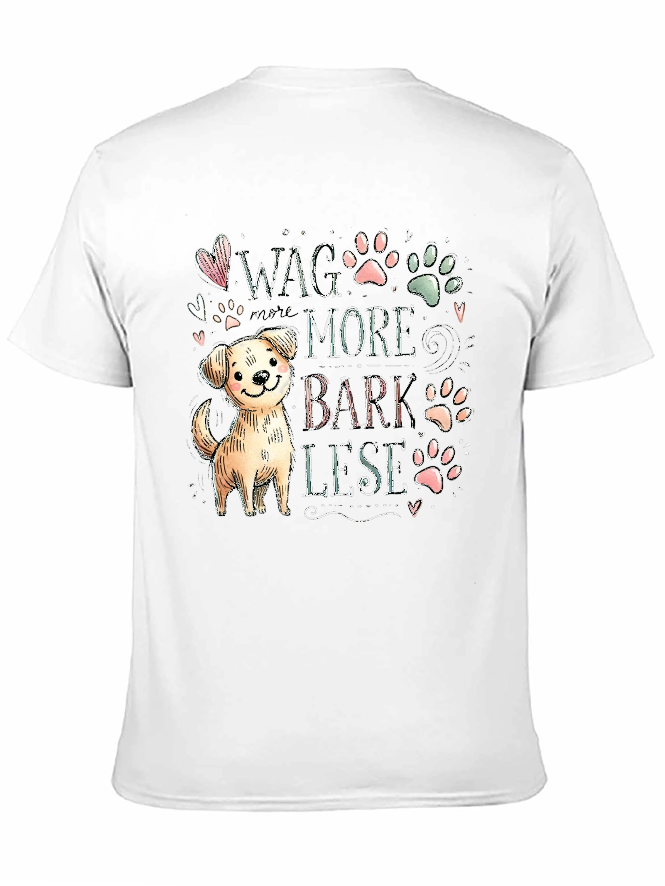 Wag More Bark Less Dog Lover Tee
