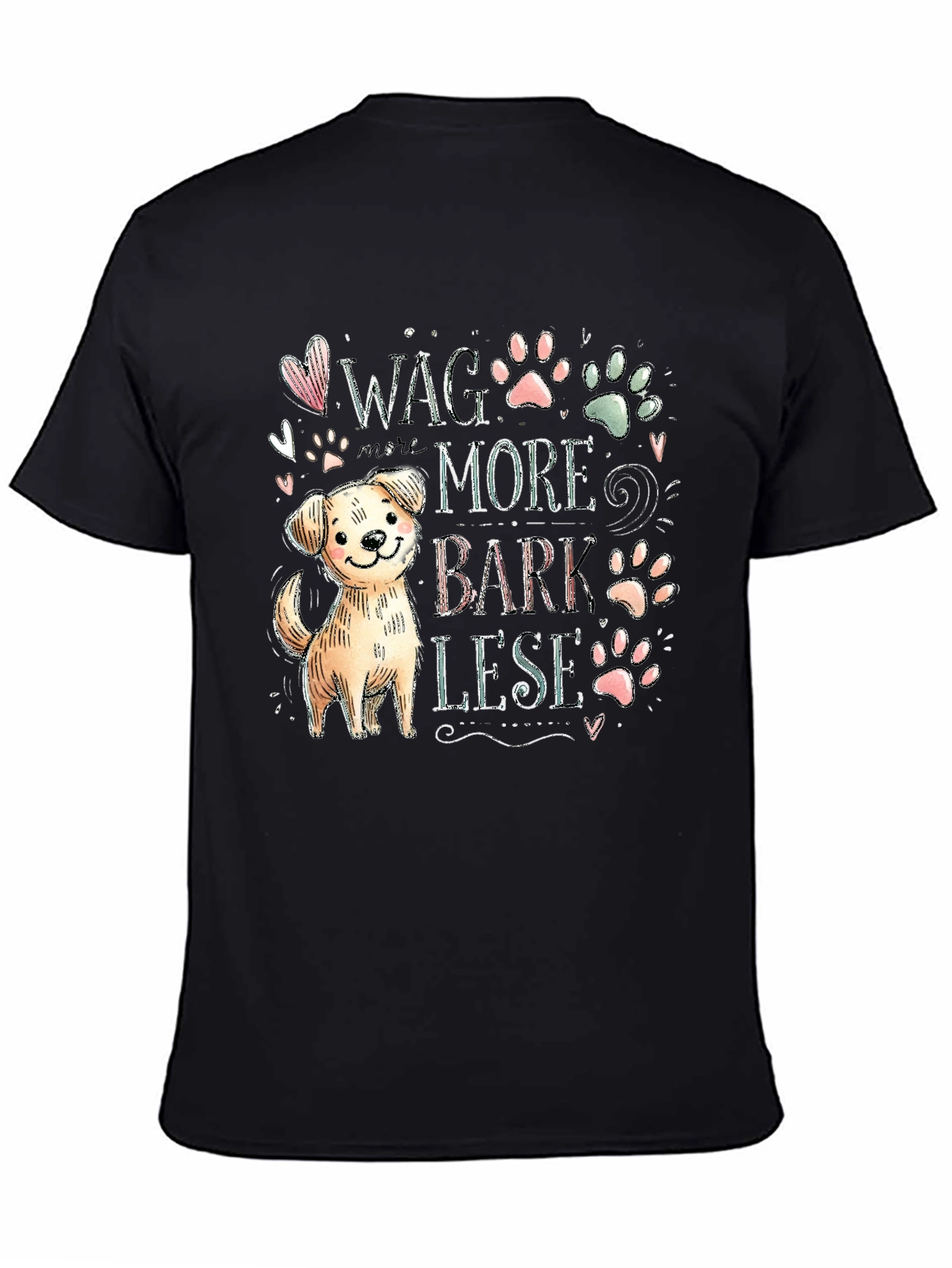 Wag More Bark Less Dog Lover Tee