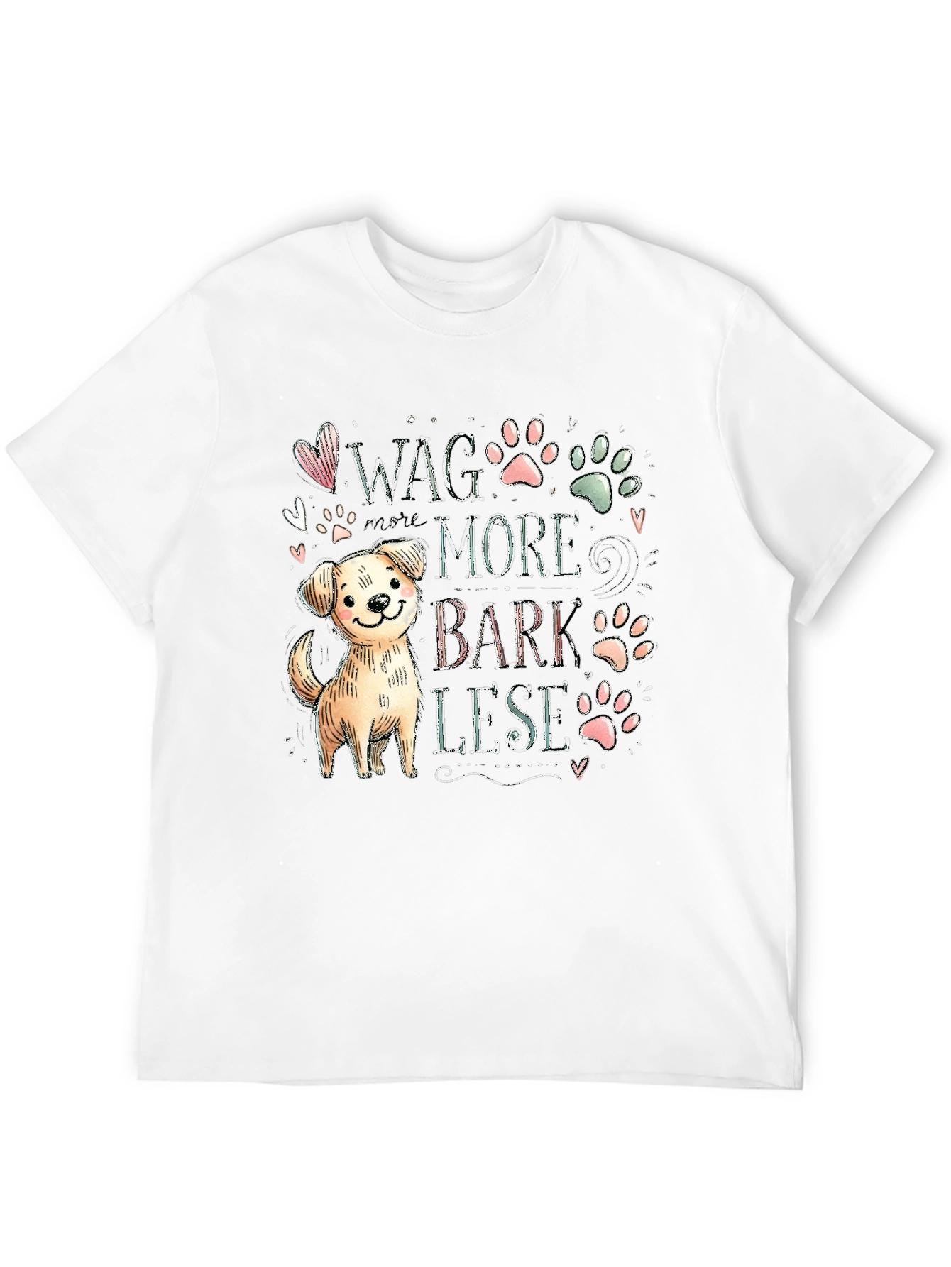 Wag More Bark Less Dog Lover Tee