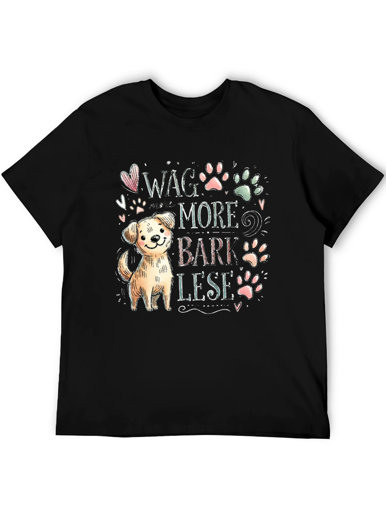 Wag More Bark Less Dog Lover Tee
